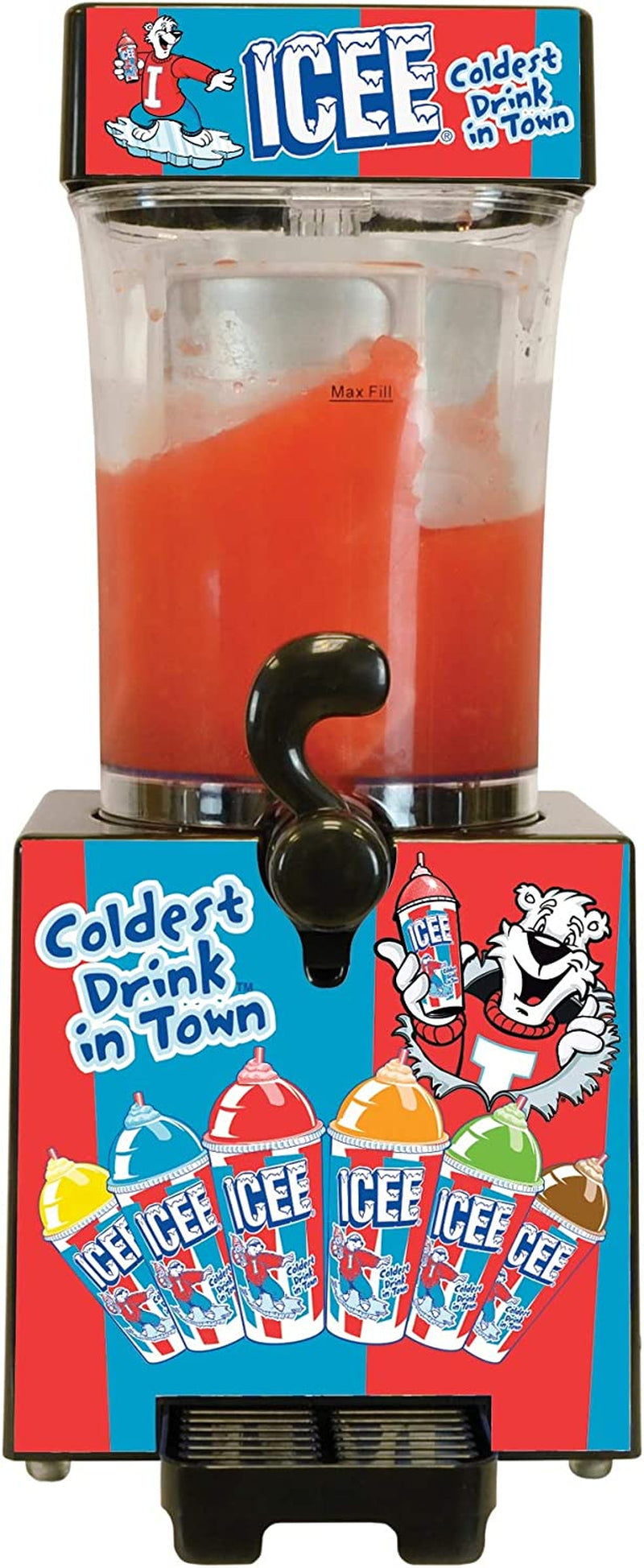 Genuine ICEE Brand Counter-Top Sized ICEE Slushie Maker - Spins Your Pre-Chilled Ingredients with Your Ice into ICEE Slushies!