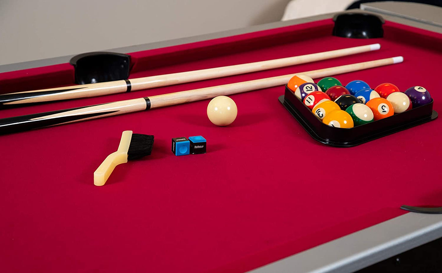 Triple Threat 6-Ft 3-In-1 Multi Game Table with Billiards, Air Hockey, and Table Tennis