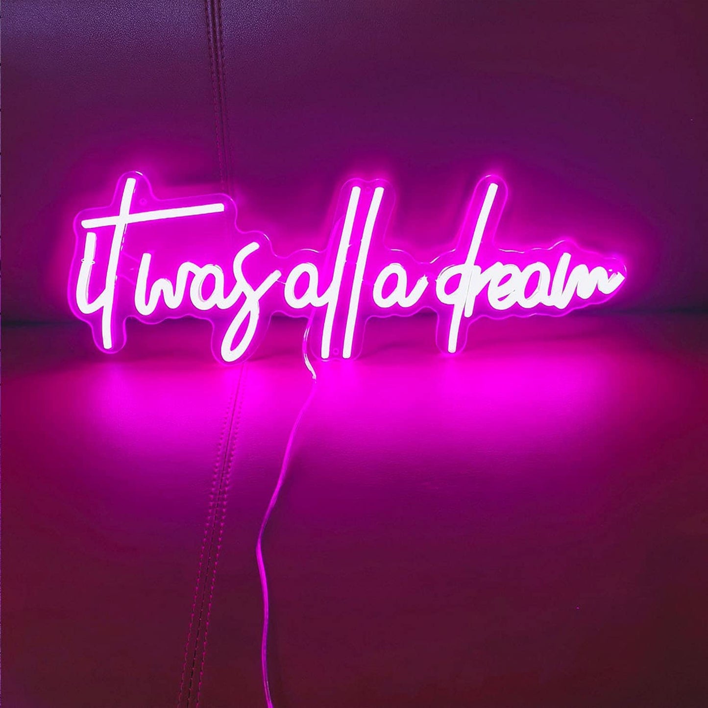 It Was All a Dream Neon Sign Flex Led Neon Light Sign Led Logo Custom Neon Sign Bride Party Room Decoratio (Purple)