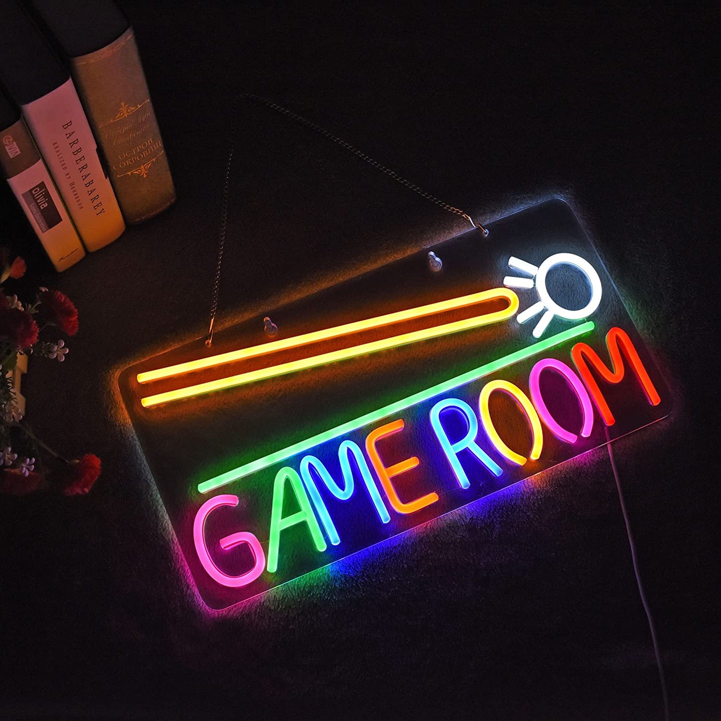 Happy Hour Neon Sign Bar Man Cave Club Bedroom LED Dimmable Neon Lights Signs for Office Hotel Pub Cafe Wedding Birthday Party Man Cave Neon Light Art Wall Lights(17X8Inch)