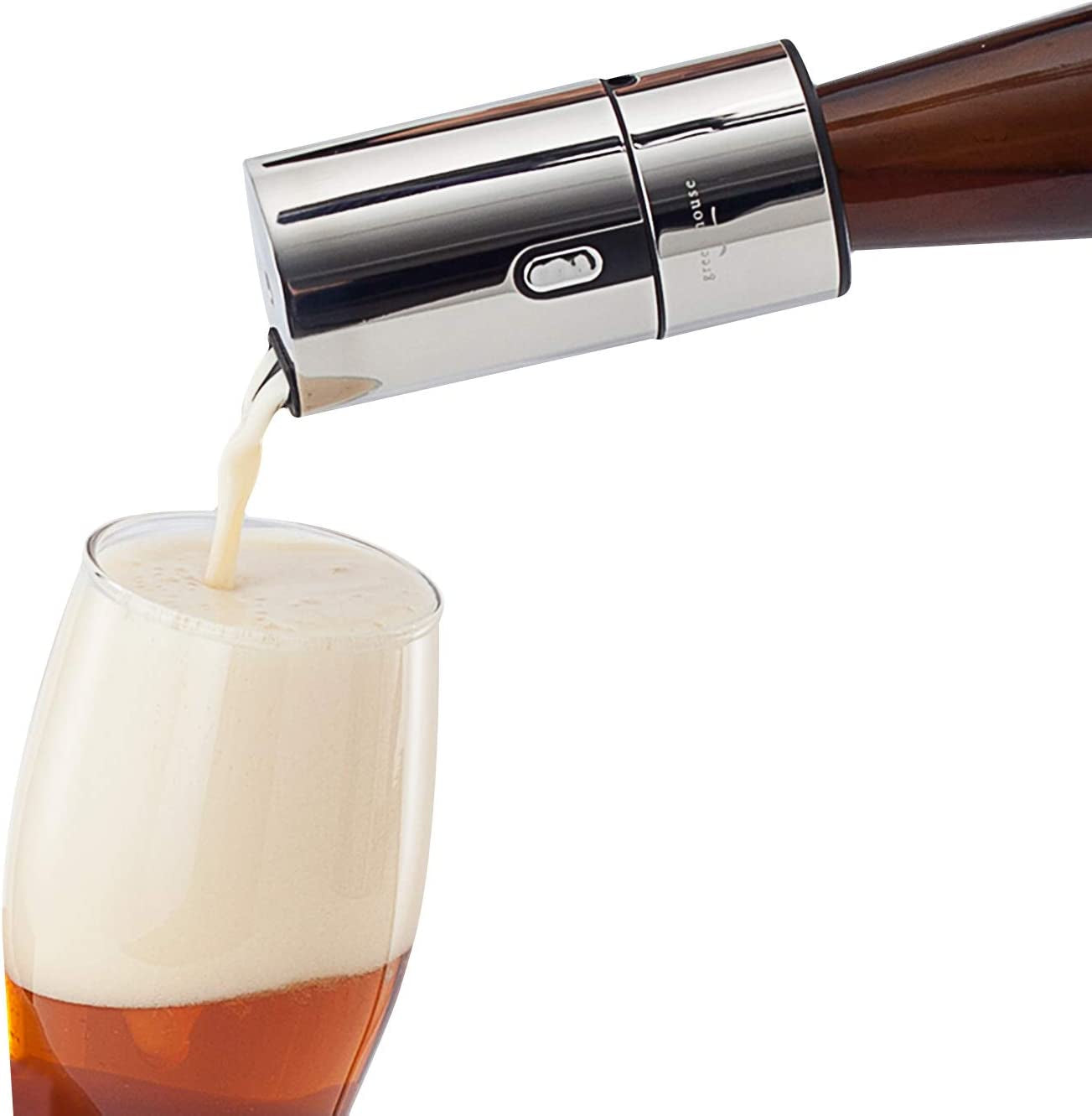 GREEN HOUSE Bottled Beer Foam Maker - Awesome Compact Gift for Beer Lover. Basic Bottled Beer into a Delicious and Perfect Tasty Beer with Ultra Fine Foam.