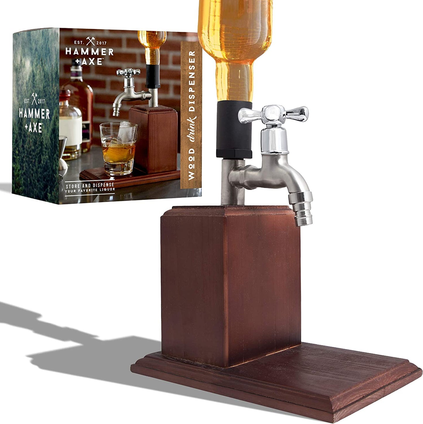 Beer Tower Drink Dispenser with Pro-Pour Tap and Freeze Tube to Keep Beverages Ice Cold, Perfect for Parties and Gameday, Home Bar Accessories, 2.75 Qt./2.6 L, Copper Finish, Holiday Gift