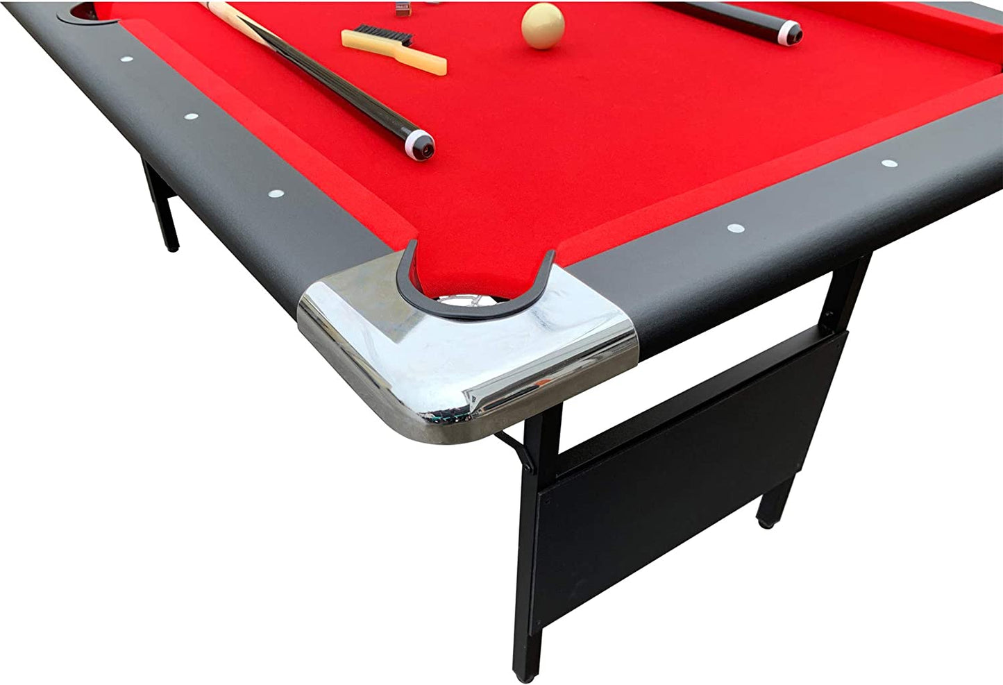 Hathaway Fairmont Portable 6-Ft Pool Table for Families with Easy Folding for Storage, Includes Balls, Cues, Chalk