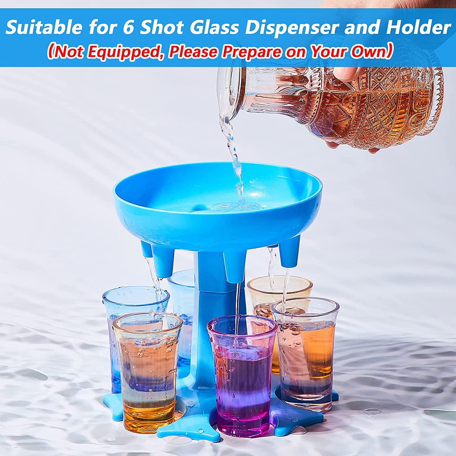 12 Pieces Shots Acrylic Cups Colorful Shot Glasses 1.2-Ounce Heavy Base Shot Glasses for Spirits and Liquors, Compatible with 6 Shot Glass Dispenser and Holder (Blue, Purple, Yellow, Transparent)