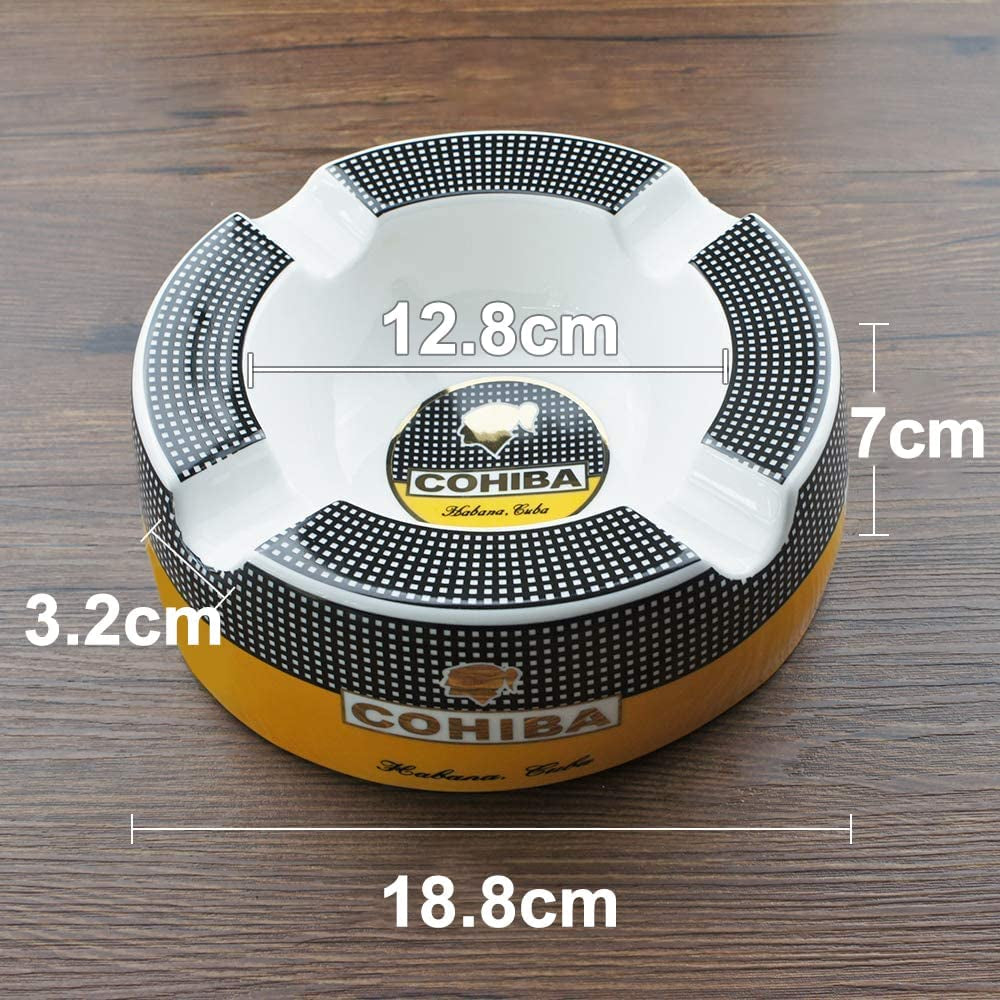 Cigar Ashtray Big Ashtrays for 8" round Cigarettes Large Rest Outdoor Cigars Ashtray for Patio/Outside/Indoor Ashtray