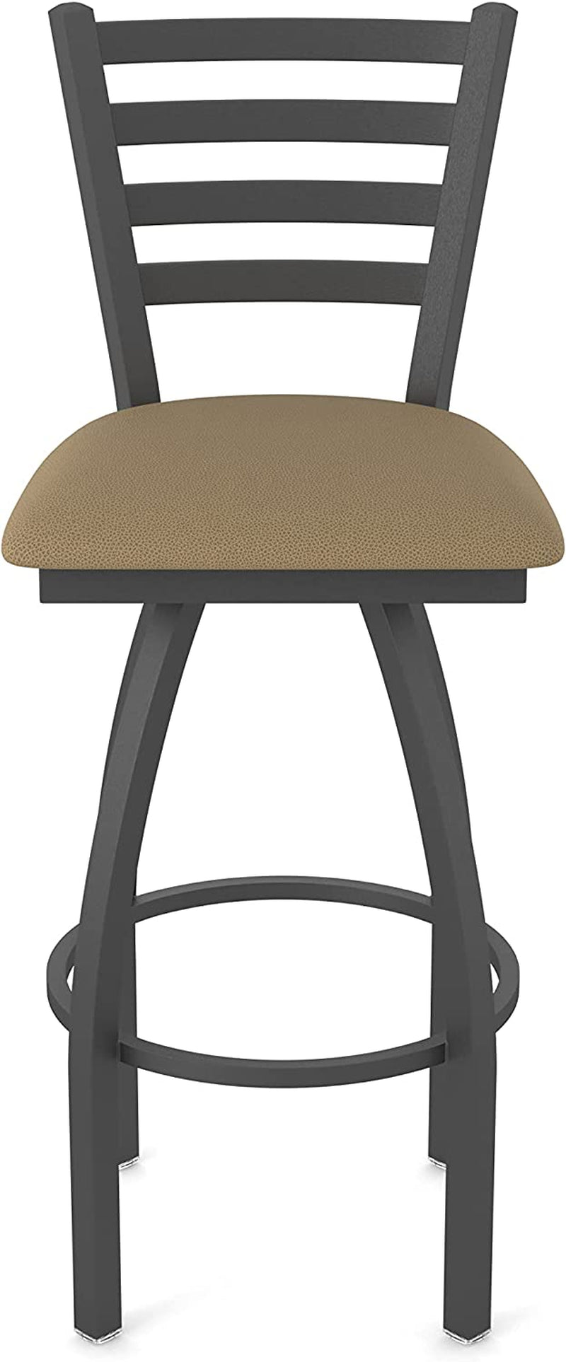 410 Jackie 30" Swivel Bar Stool with Pewter Finish and Canter Thatch Seat