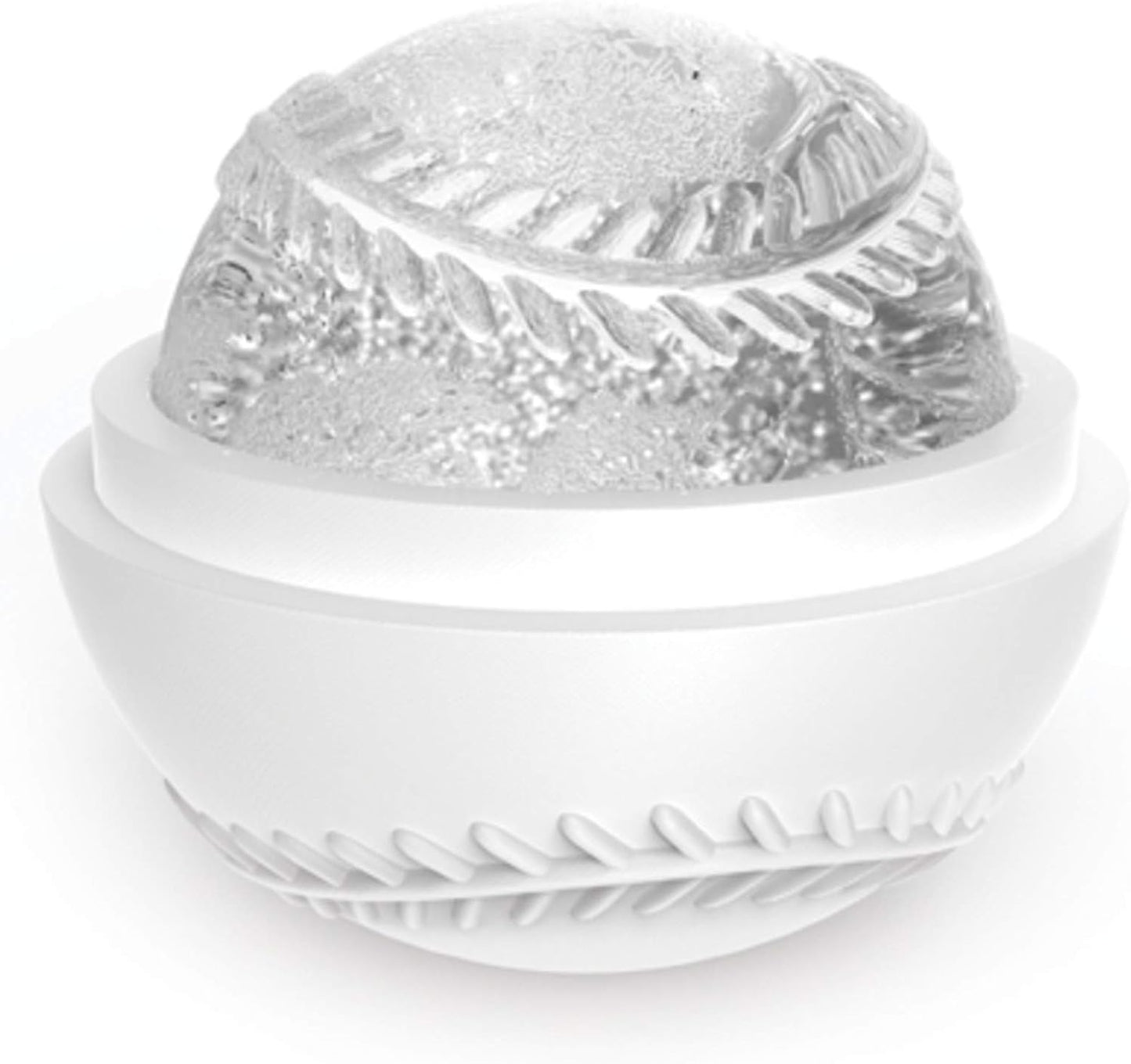 Baseball Ice Mold, Silicone Ice Sphere Mold, Novelty Ice Maker, Set of 1, White, Dishwasher Safe, Ice Cube Tray