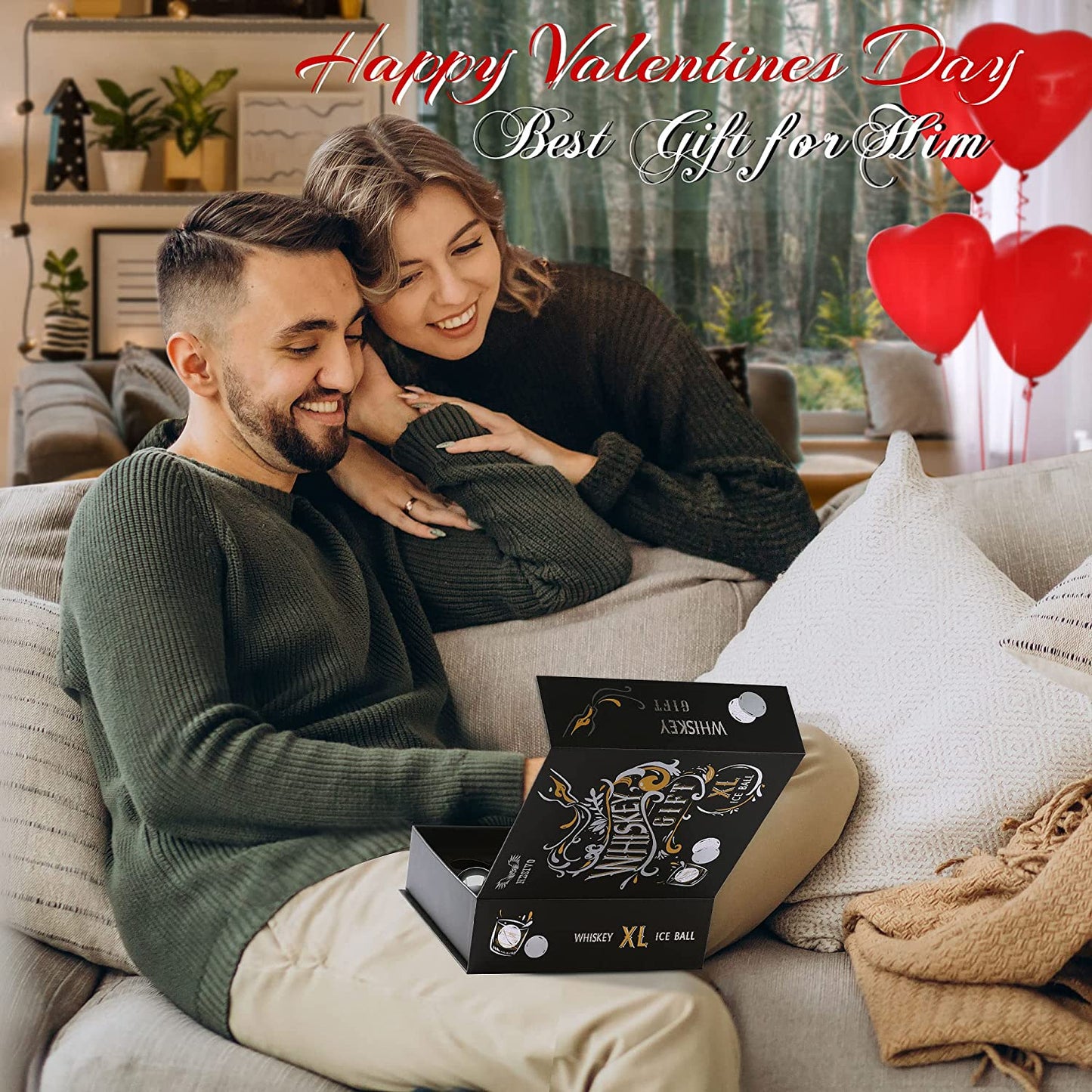 Whiskey Gifts for Men Him from Daughter Son Wife, Whiskey Stones, Bourbon Gifts for Men Who Have Everything, Anniversary Birthday Gifts for Him Boyfriend Husband Grandpa Cool Gadgets Present Ideas