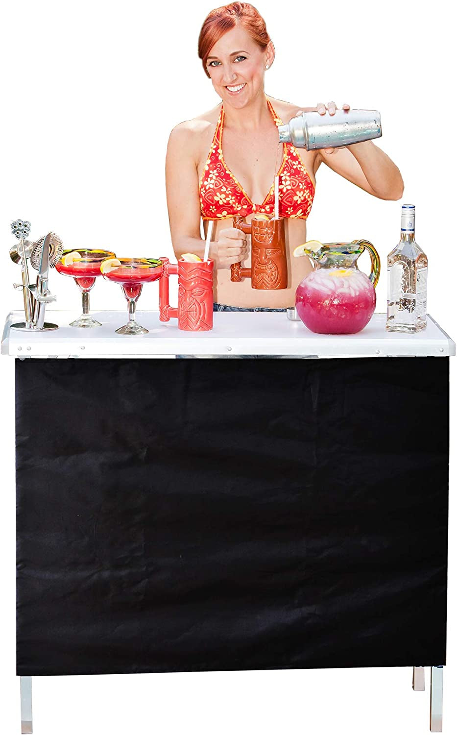 Gobar Portable High Top Bar, Includes 3 Front Skirts and Carrying Case