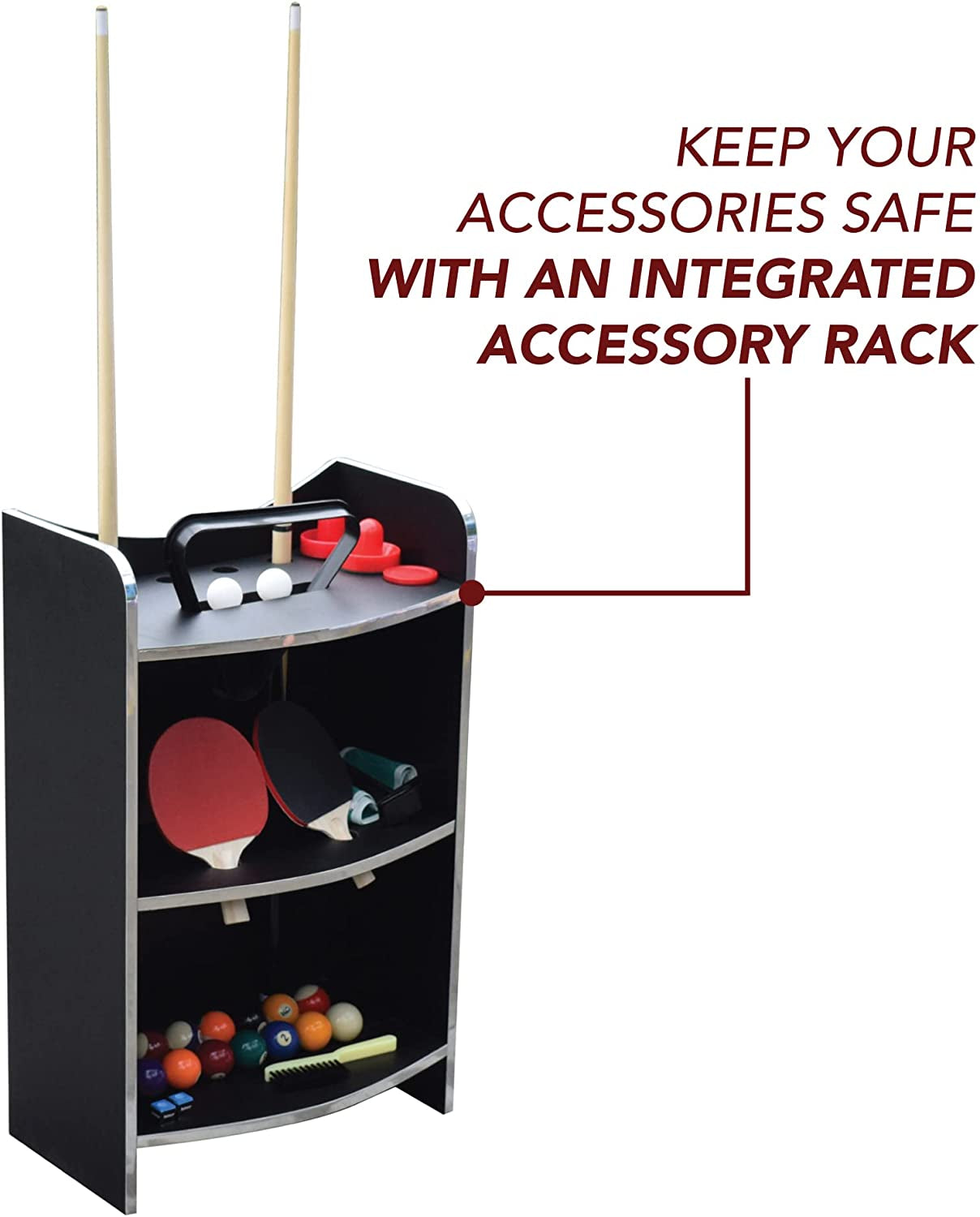 Triple Threat 6-Ft 3-In-1 Multi Game Table with Billiards, Air Hockey, and Table Tennis