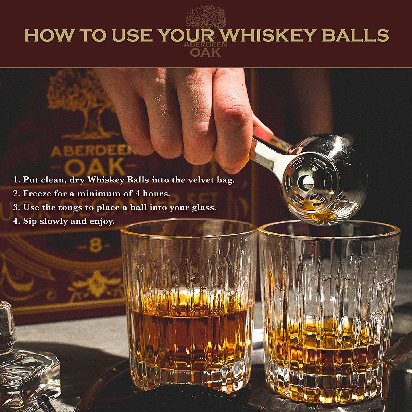 Whiskey Decanter Set with Glasses and Bar Accessories - Birthday Gifts for Men and Women, Groomsmen Gifts, Wedding Gifts for Couple, Bar Decor, or Man Cave Decor, Whisky Decanter & Glass Set