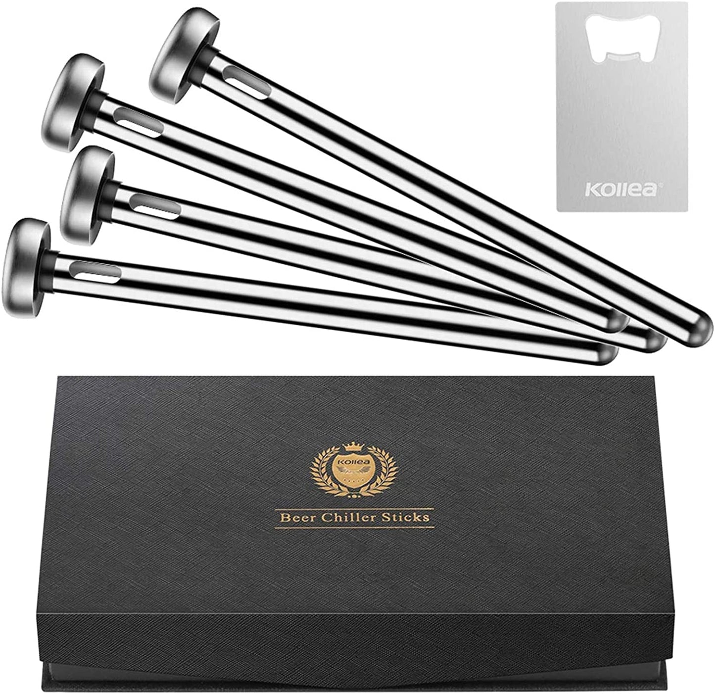 Beer Chiller Stick for Bottles, Unique Beer Gifts for Men and Boyfriend - Great Gift Ideas for Christmas, New Year, Thanksgiving, Father'S Day, Valentine'S Day, Birthday (4 Pack)