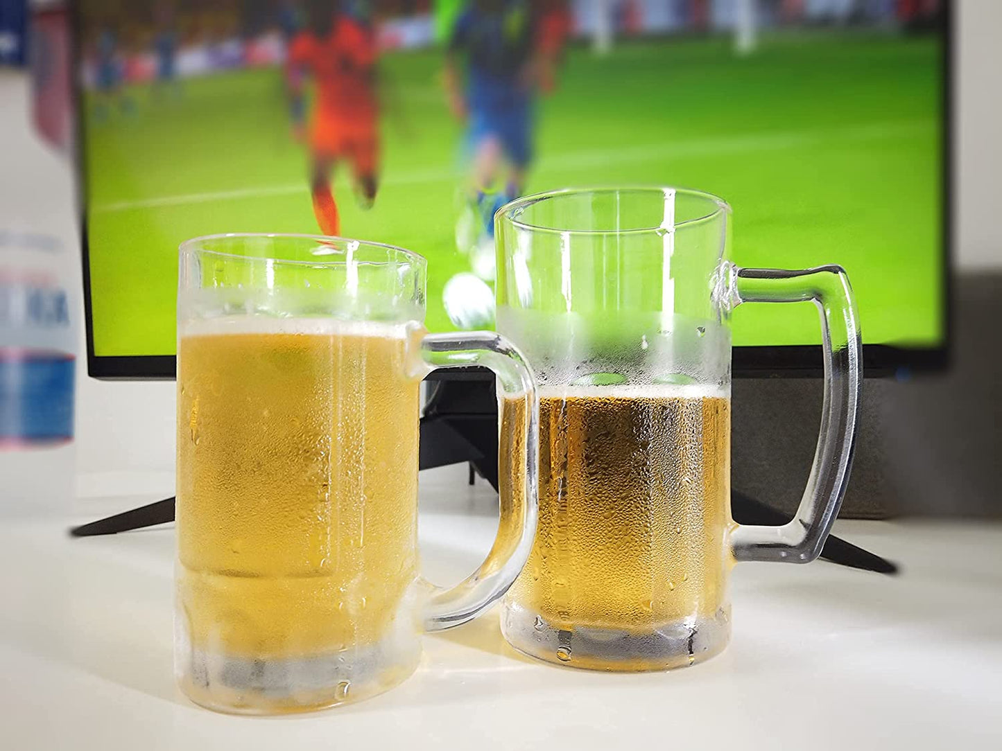 6 Pack Heavy Beer Mugs, Large Beer Glasses with Handle, 20 Ounce Glass Steins, Classic Beer Mug Glasses Set