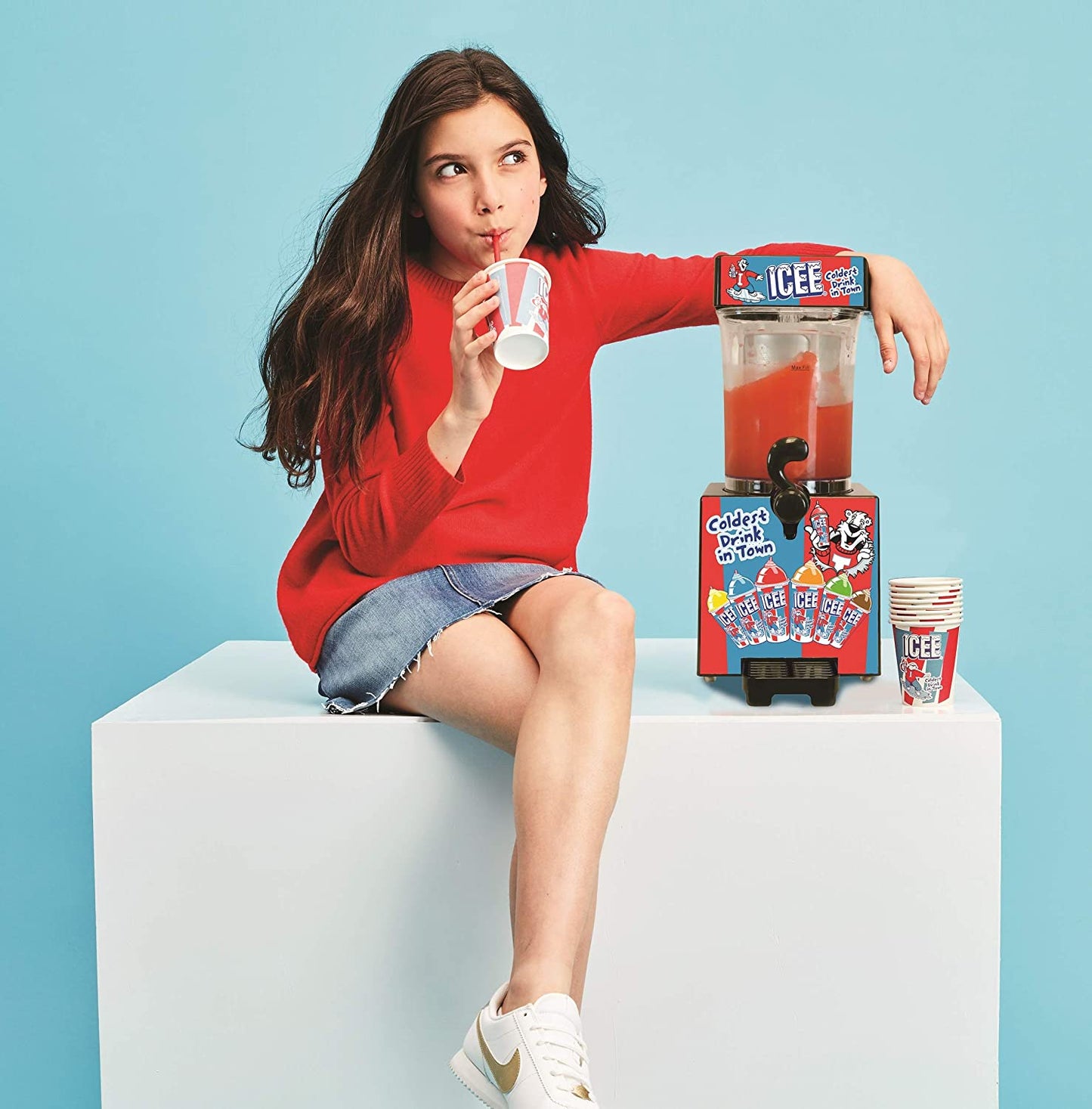 Genuine ICEE Brand Counter-Top Sized ICEE Slushie Maker - Spins Your Pre-Chilled Ingredients with Your Ice into ICEE Slushies!