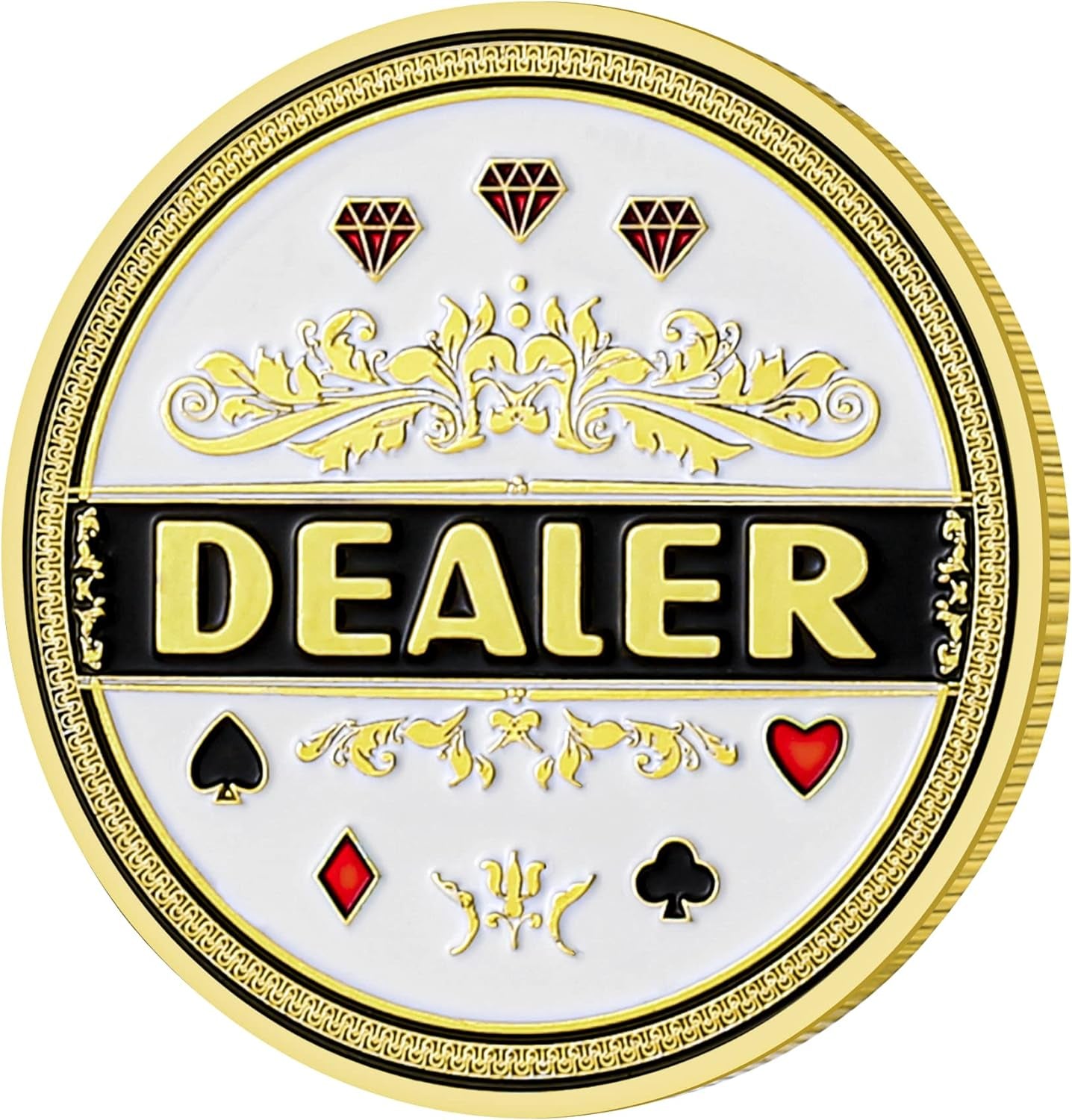 Dealer Button, Small Blind, Big Blind, Poker Guard, Poker Gifts for Men, Poker Accessories, Coin Collectibles, Poker Chips Coin with Plastic Case (Position Marker), 3 Pcs