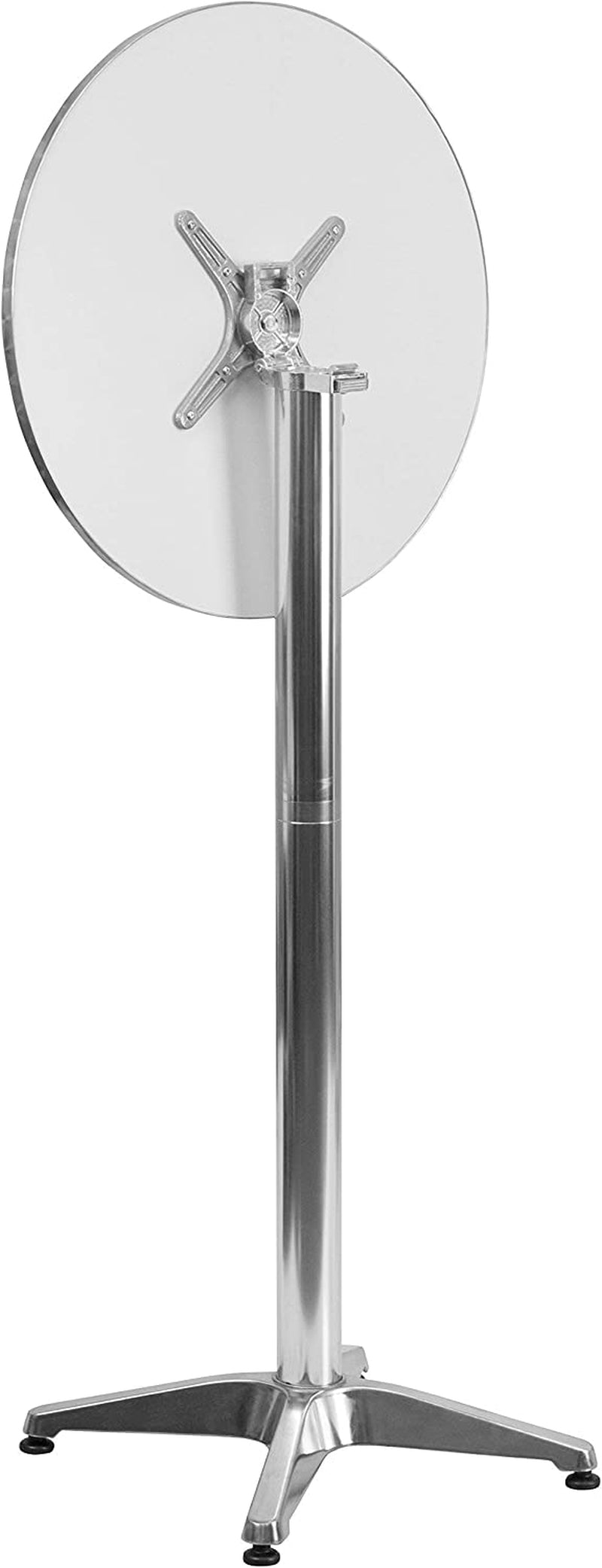 23.25" round Aluminum Indoor-Outdoor Bar Height Table with Flip-Up Table