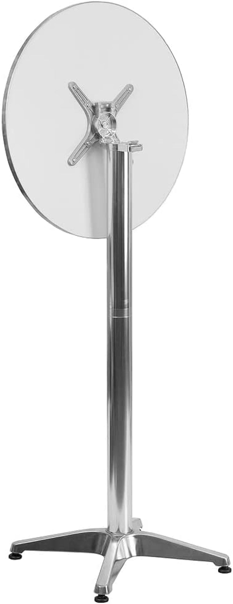 23.25" round Aluminum Indoor-Outdoor Bar Height Table with Flip-Up Table