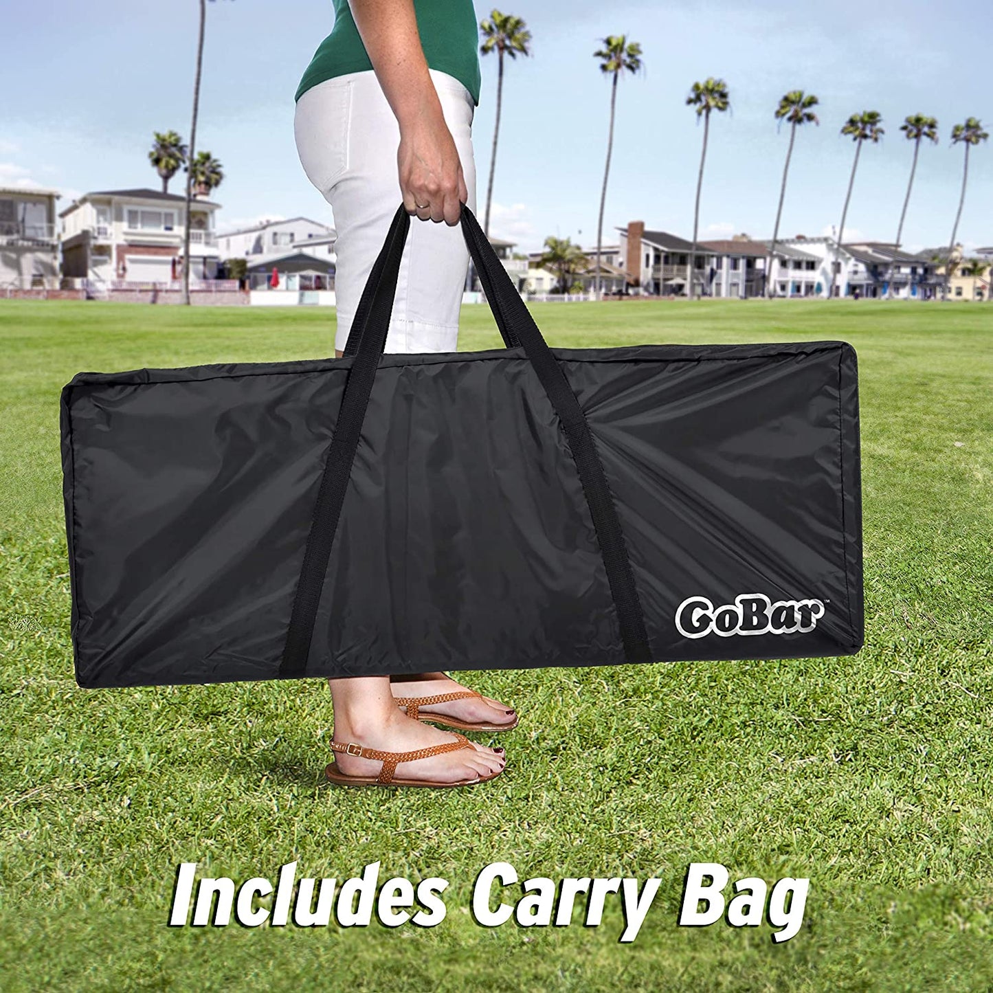 Gobar Portable High Top Bar, Includes 3 Front Skirts and Carrying Case