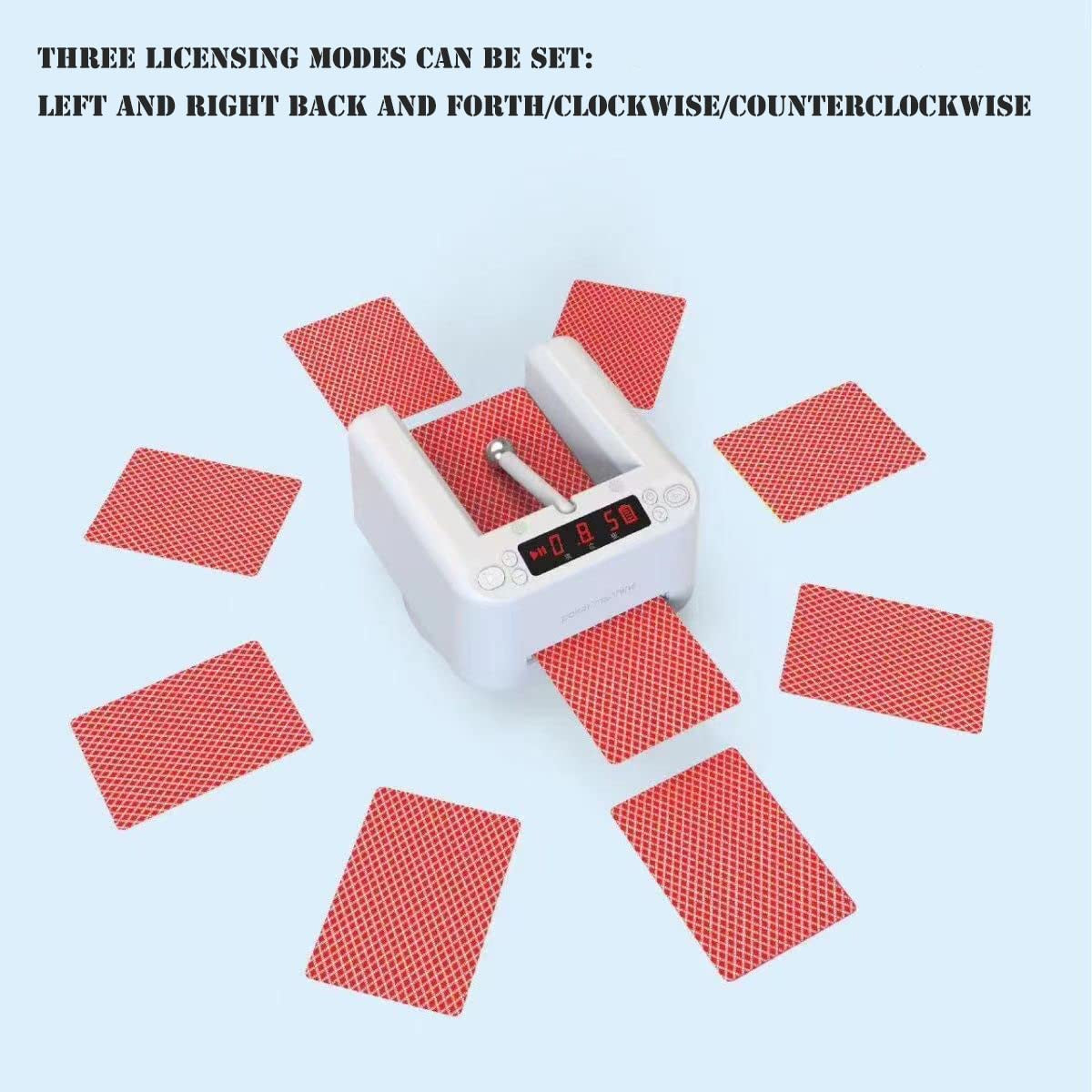 Smart Automatic Poker Card Dealer-360° Rotating Universal Anti-Cheating Playing Card Dealing Tool, Rotating Card Dealer Machine for UNO, Blackjack, Texas Hold'Em, Home Card Games