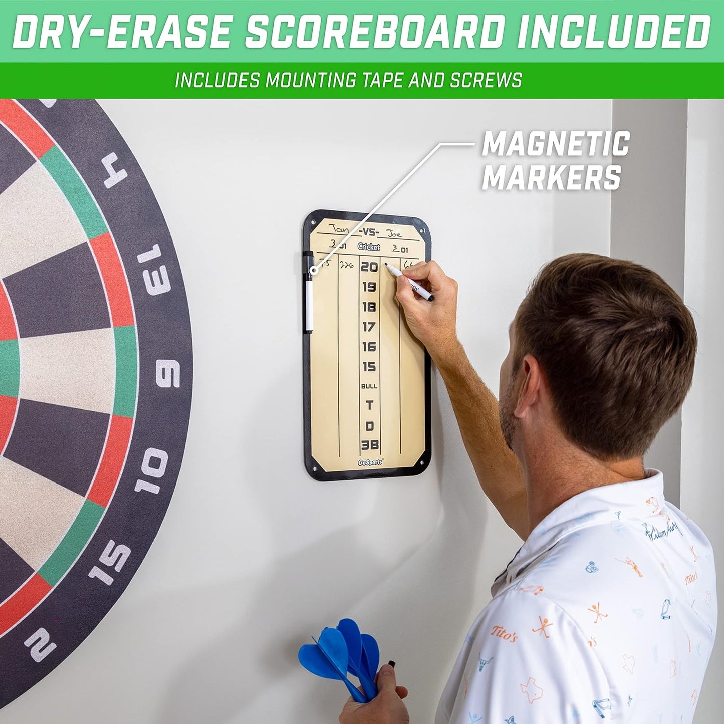 Giant 3 Ft Cork Dartboards - Includes 12 Giant Darts and Scoreboard - New Fun Twist on Darts