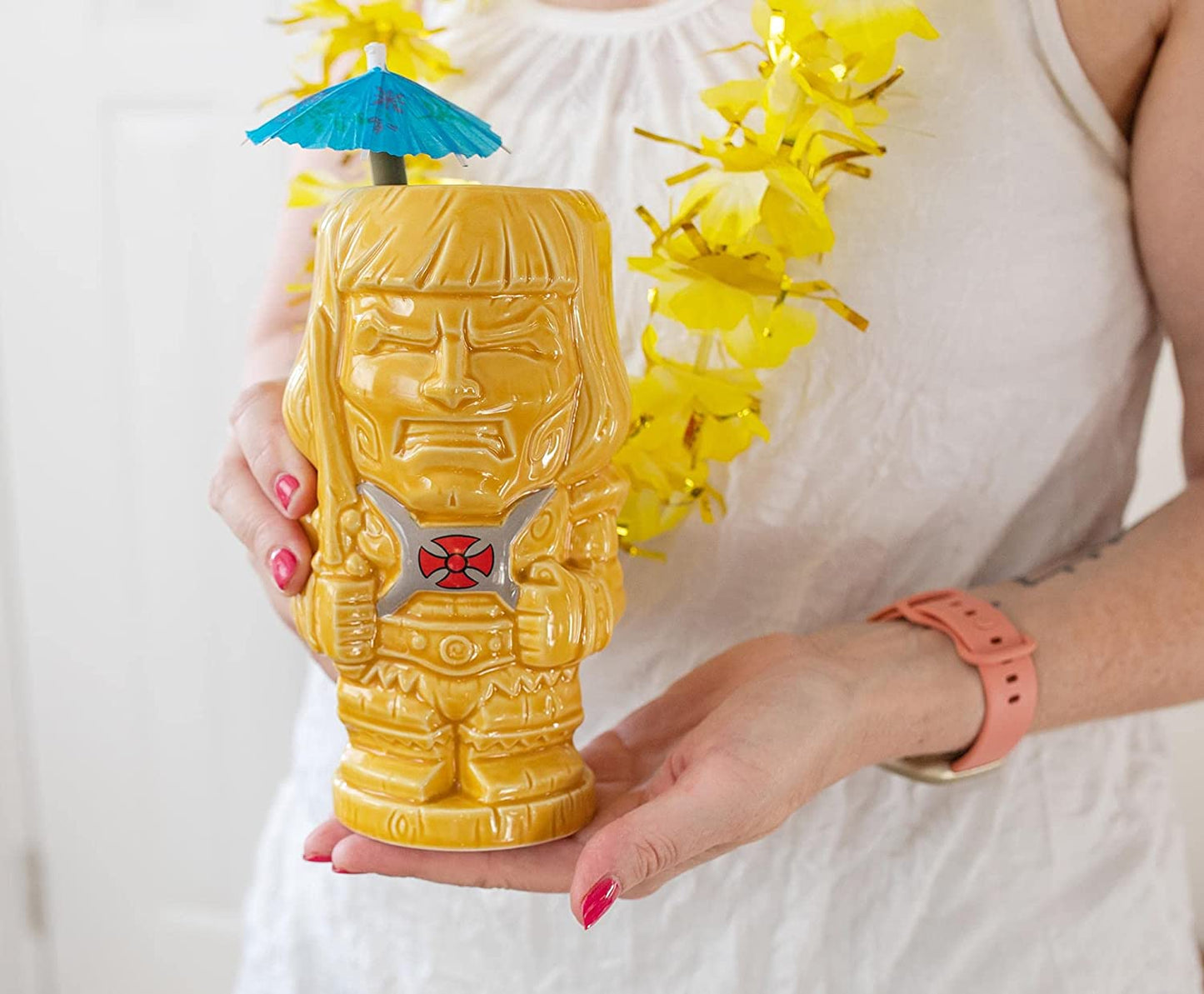 Masters of the Universe He-Man Ceramic Mug | Official Collectible Tiki Cup | Tropical Drinkware for Home Barware Set | Holds 20 Ounces