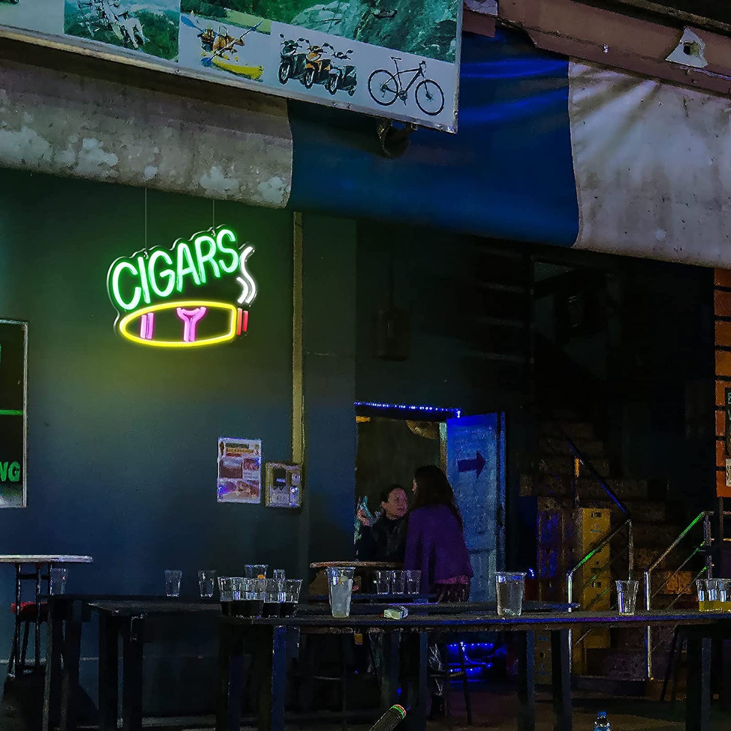 Bar Neon Signs Bar Neon Lights Decor for Man Cave 15.75 Inch Bar LED Sign USB Operated Decorative Bar Open Sign for Home Bar Store Hotel Pub Party Decor (Cool)