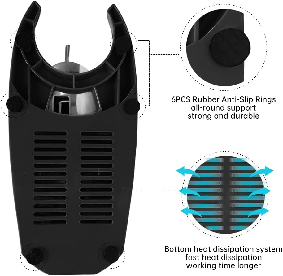 Ice Shaver Prevent Splash Electric Three Blades Snow Cone Maker Stainless Steel Shaved Ice Machine 380W 220Lbs/Hr Home and Commercial Ice Crushers (Black)