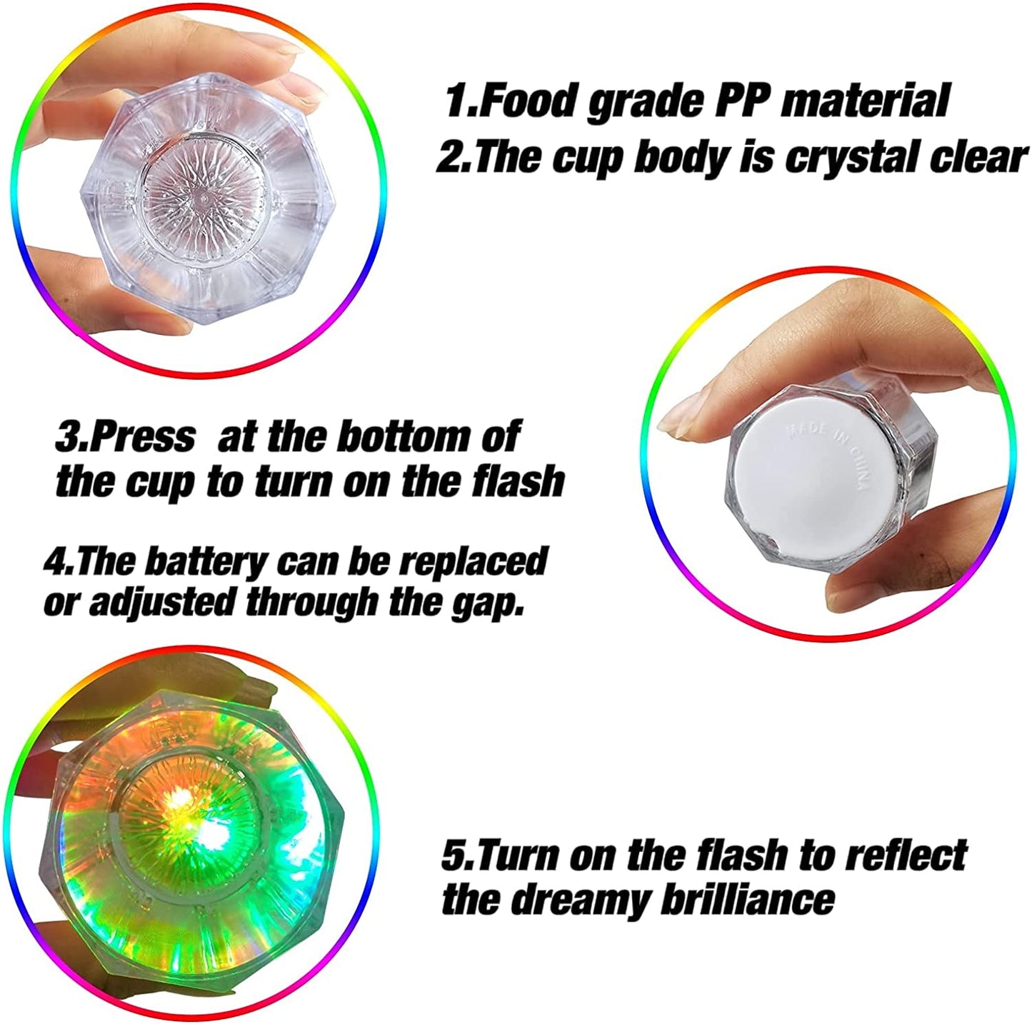 Light up Shot Glasses Set of 24 Party Favors Adults Shot Cups for Party LED Flash Light up Drinking Glasses Glow in the Dark Shot Glasses for Birthday Christmas Halloween Weddings Festivals Etc