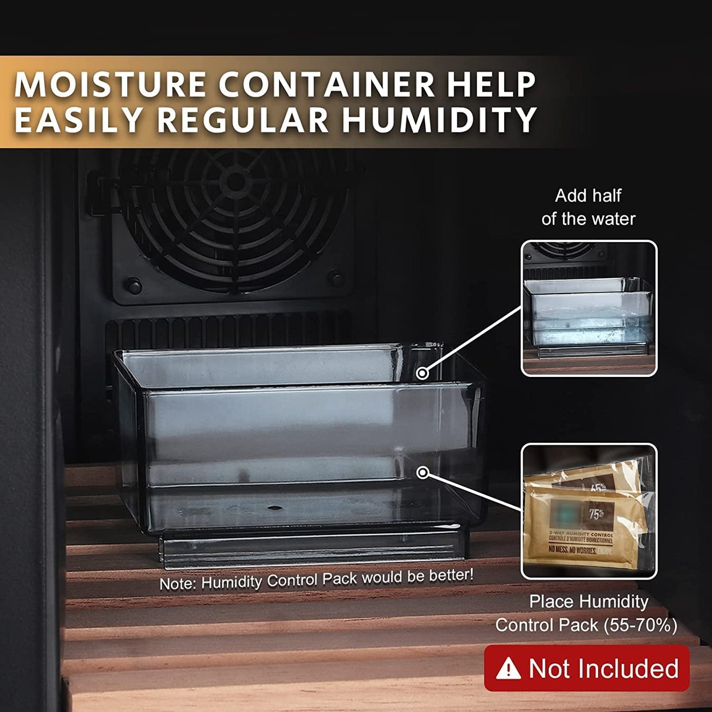 NEEDONE Electric Cooler Humidor, 23L 150 Counts Capacity, with Spanish Cedar Wood Helves & Drawer Electronic Humidor Gift for Men