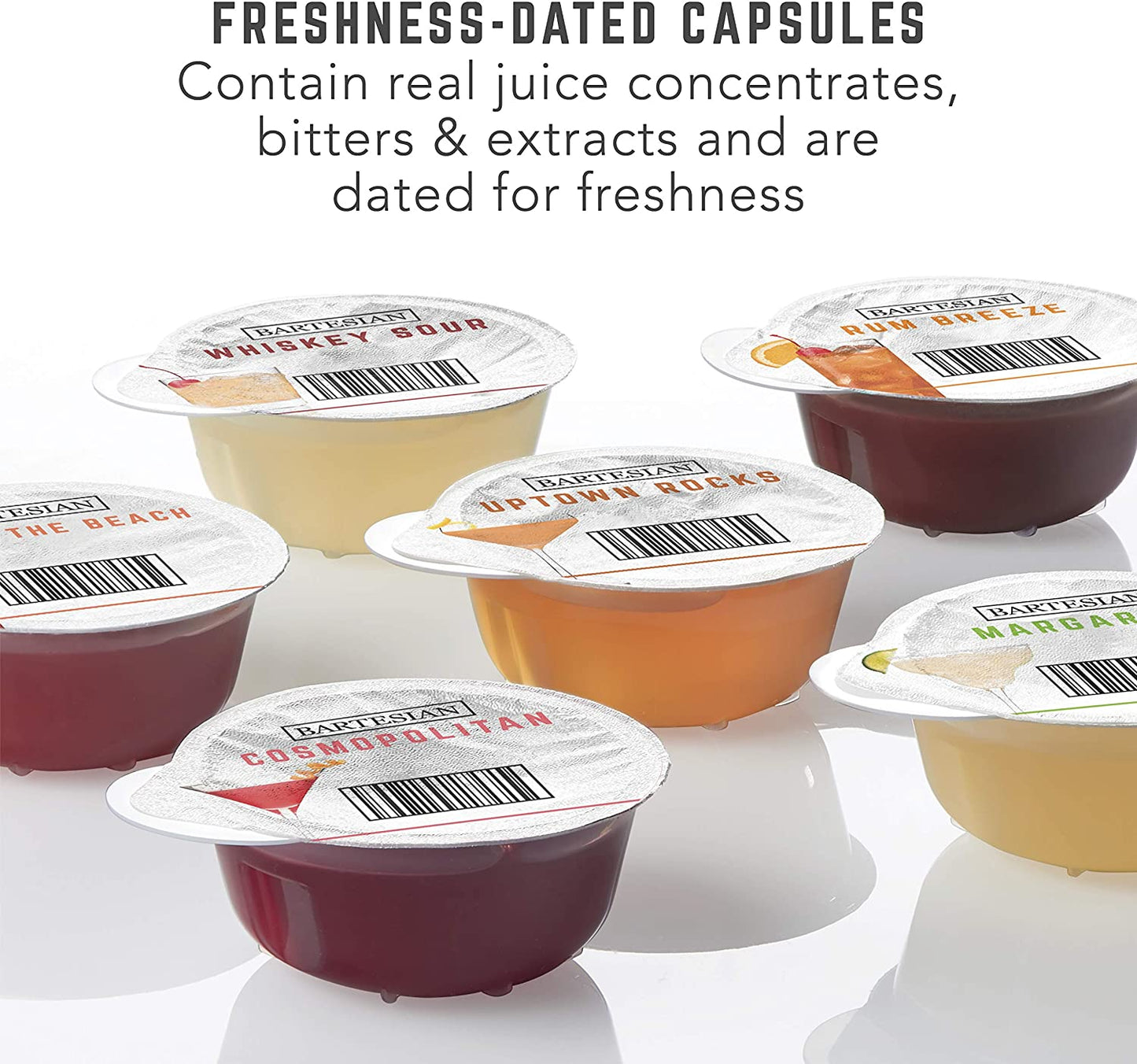 the Classic Collection Cocktail Mixer Capsules, Variety Pack of 8 Cocktail Capsules, for Premium Cocktail Maker (55417)