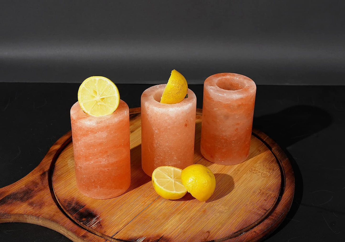 Pink Himalayan Salt Shot Glasses Hand Carved from 100% Natural Pink Salt Glasses Add Light Flavor to Food Cooking Accessory Tequila Shot Glasses Himalayan Salt Luxurious Holiday Gift Pack - Set of 6