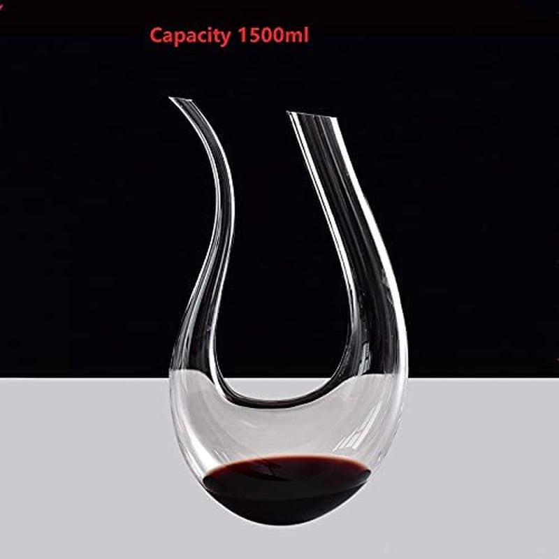 Wine Decanter ,U-Shaped Design Can Provide Powerful Ventilation Effect. Use Lead-Free Crystal Glass, Hand-Blown Red Wine Decanter / Carafe