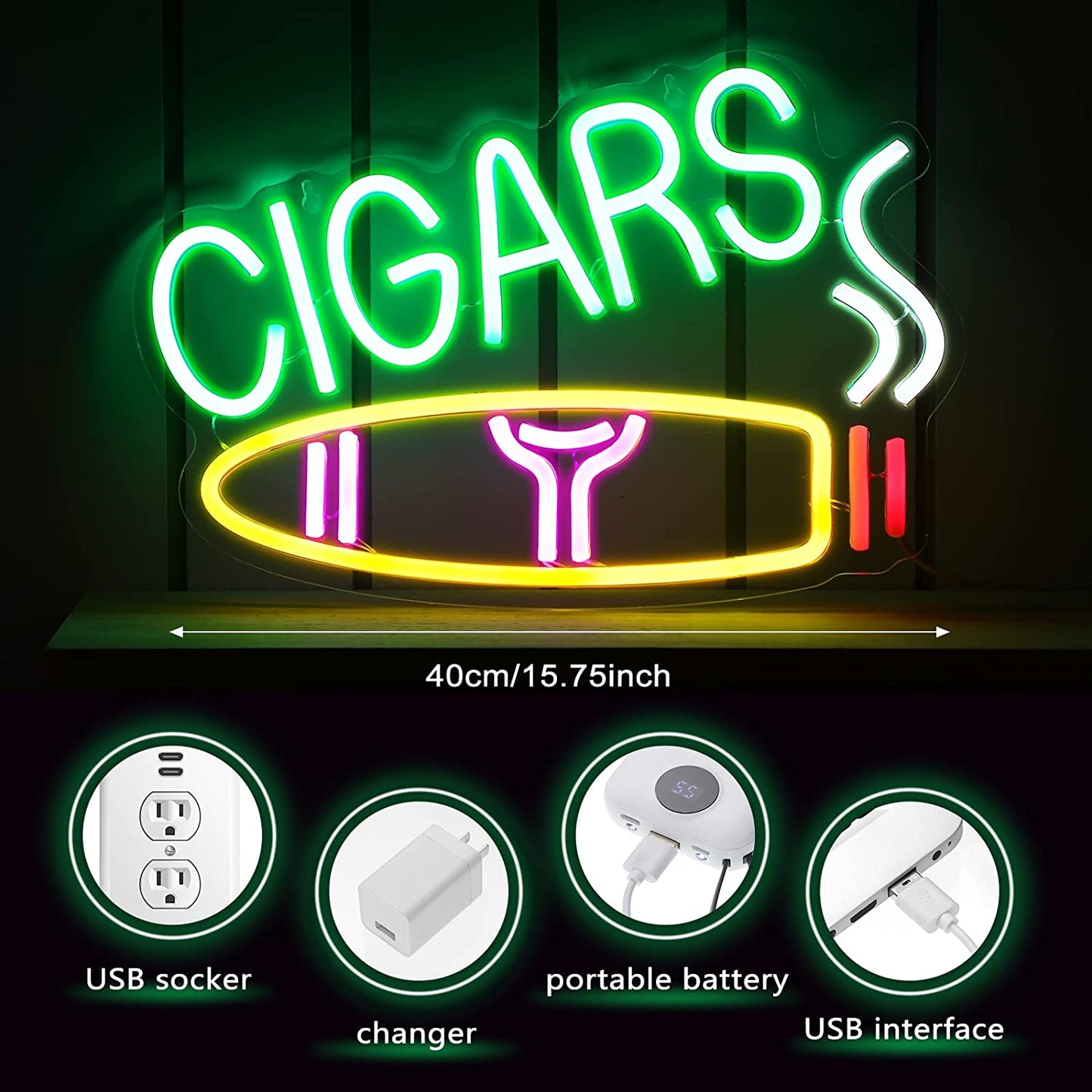 Bar Neon Signs Bar Neon Lights Decor for Man Cave 15.75 Inch Bar LED Sign USB Operated Decorative Bar Open Sign for Home Bar Store Hotel Pub Party Decor (Cool)