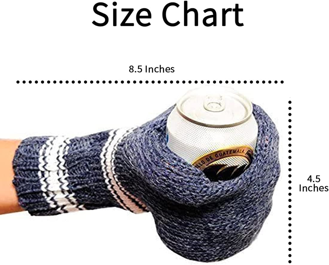 Suzy Beer Mitt, Knit Mitt Beverage Insulating Beer Glove Keeps Your Drink Cold and Your Hand Warm