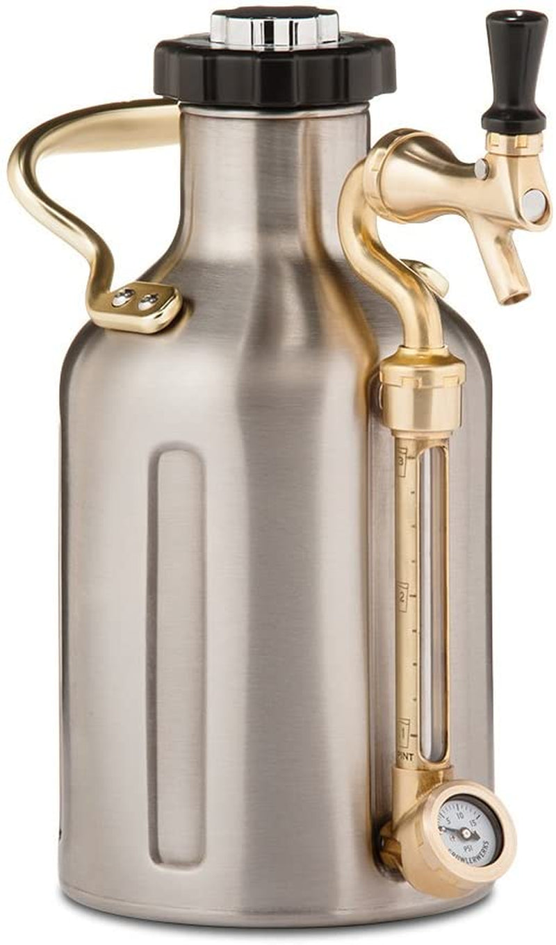 Ukeg Carbonated Growler-Great Gift for Beer Lovers, 64 Oz, Copper