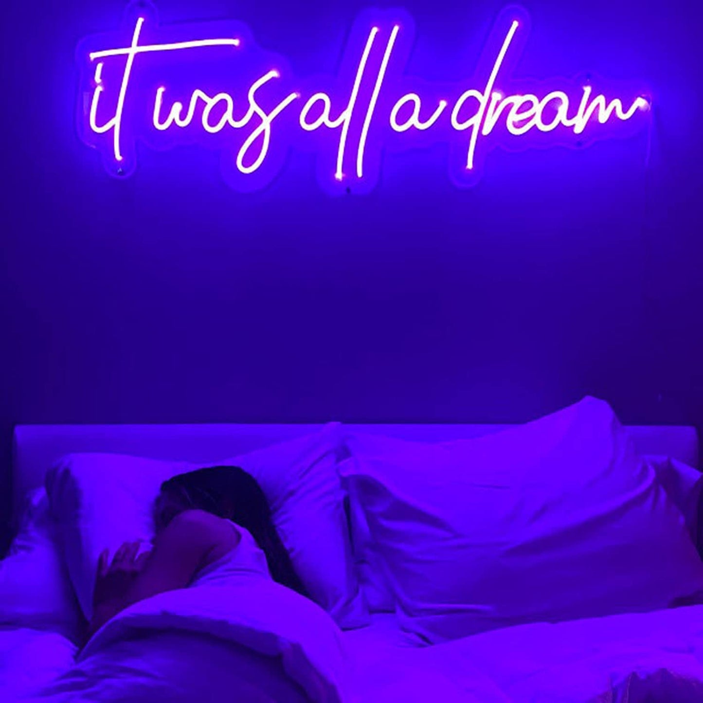 It Was All a Dream Neon Sign Flex Led Neon Light Sign Led Logo Custom Neon Sign Bride Party Room Decoratio (Purple)