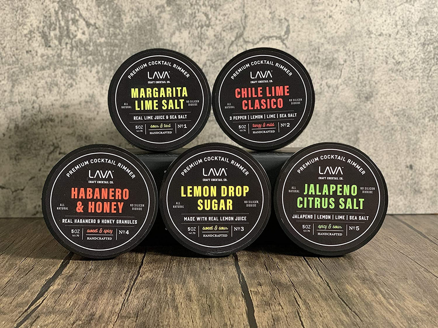 Premium Jalapeno Citrus Margarita Salt Cocktail Rimmer, All Natural Spicy Margarita Rimmer Salt, Sea Salt Rocks, Real Lime, No Silicon Dioxide, with Easy Screw-On Lid - 5Oz