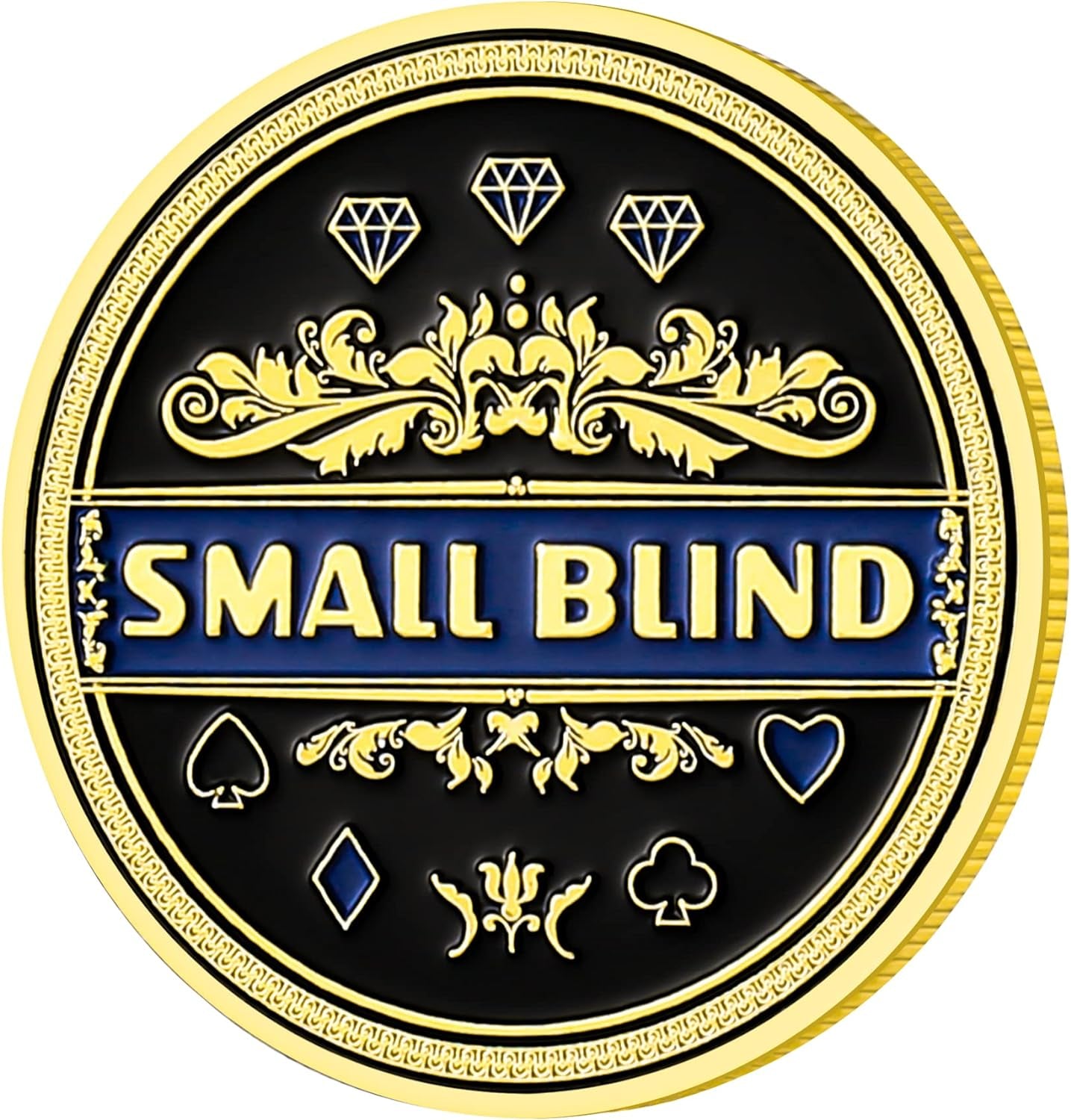Dealer Button, Small Blind, Big Blind, Poker Guard, Poker Gifts for Men, Poker Accessories, Coin Collectibles, Poker Chips Coin with Plastic Case (Position Marker), 3 Pcs