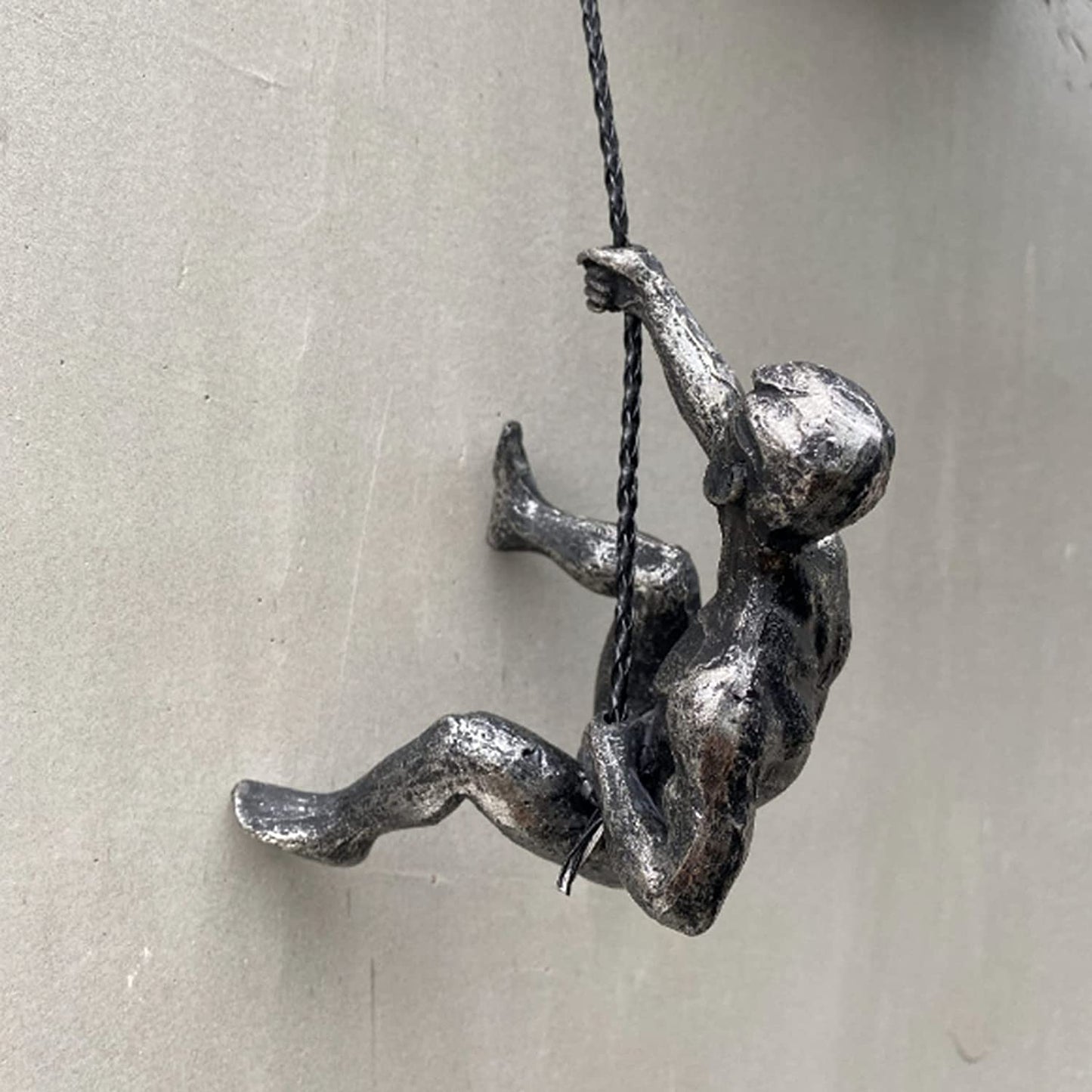 Set of 3 Climbing Men 7.8" down Climbing Man Wall Art Decor Rock Climbing Gifts Modern 3D for Men'S Unique Sports & Outdoors Sculpture for Bedroom Home Office Company- and 4.5” Left/Right