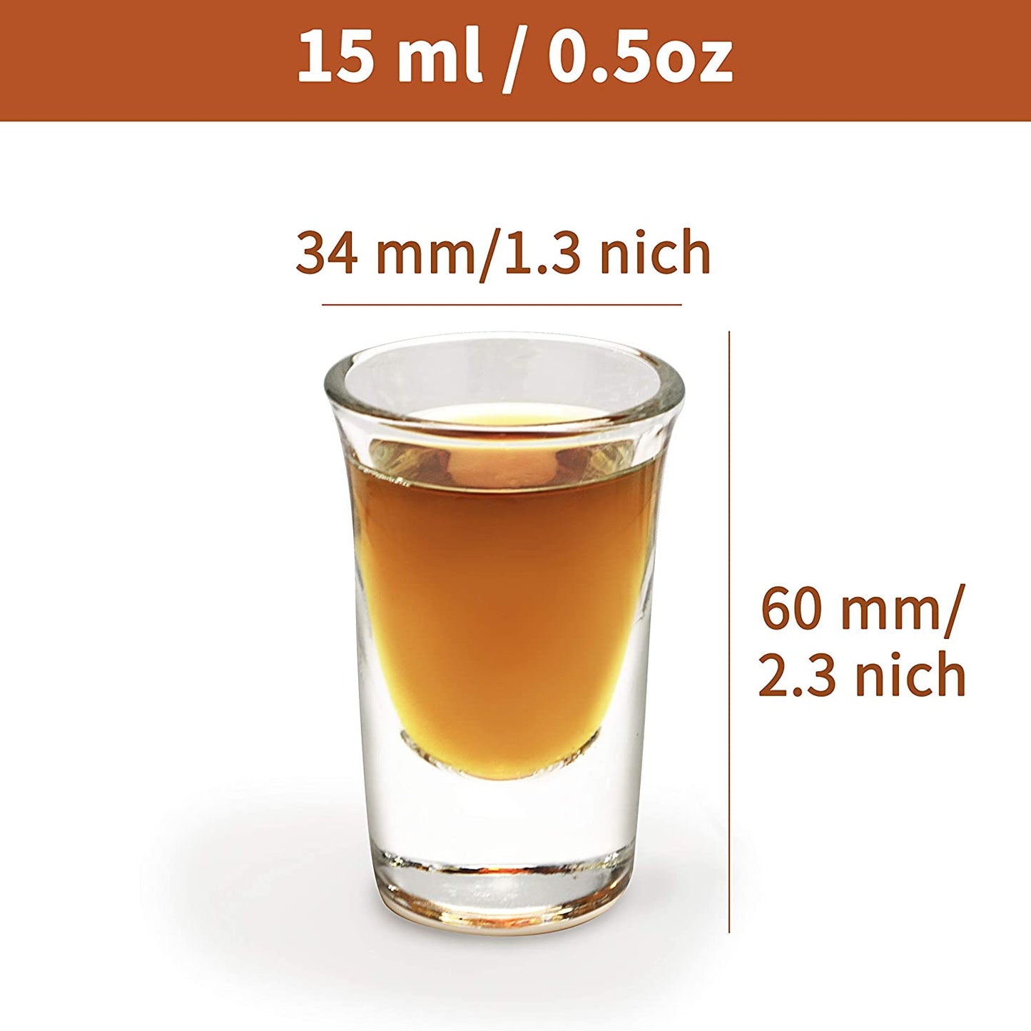 Gift Set-Shot Glasses Set 24Pcs 0.5Oz/15Ml Mini Shot Glasses with Tray Holder Organizer Thick Base Clear Glass Cups Glassware for Party Club Bar Spirit Tasting Tool Set of 24