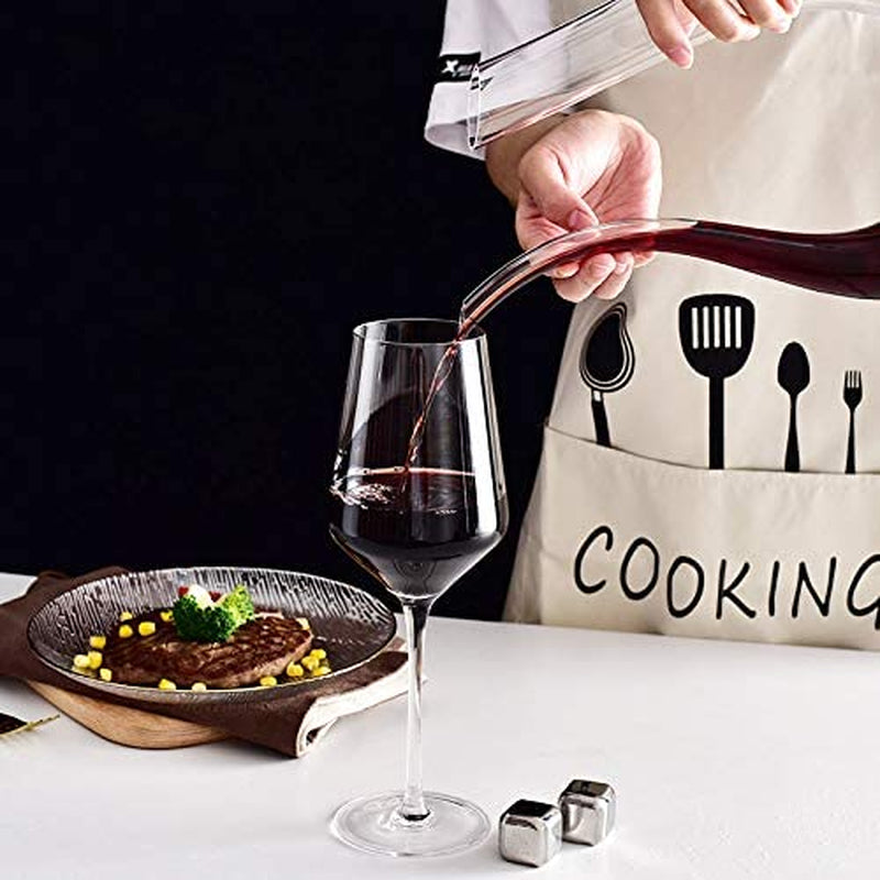 Wine Decanter ,U-Shaped Design Can Provide Powerful Ventilation Effect. Use Lead-Free Crystal Glass, Hand-Blown Red Wine Decanter / Carafe