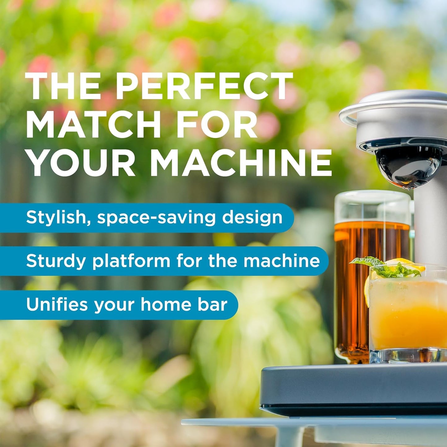 Cocktail Capsule Storage Drawer Organizer - Stylish Mixology Cocktails Drink Mixer Holder Dispenser - Home Bar Accessories for Cocktail Maker Machine - Holds up to 36 Capsules