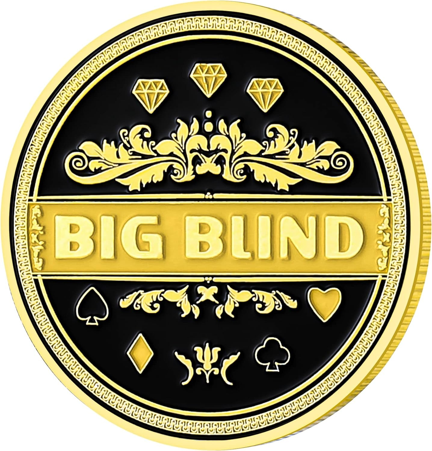 Dealer Button, Small Blind, Big Blind, Poker Guard, Poker Gifts for Men, Poker Accessories, Coin Collectibles, Poker Chips Coin with Plastic Case (Position Marker), 3 Pcs