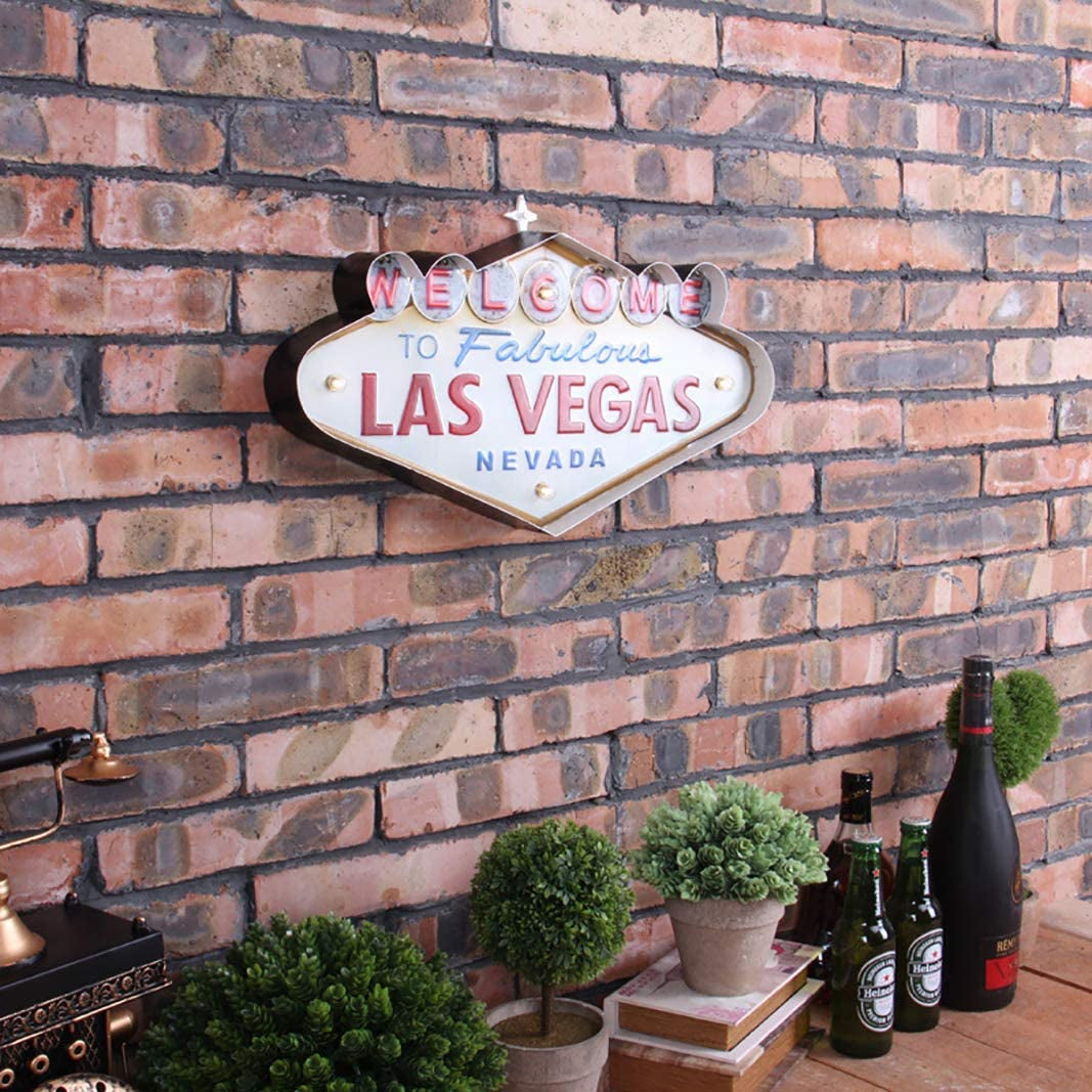 Metal LED Sign Decorative Bar LED Metal Wall Light Sign (LAS VEGAS)