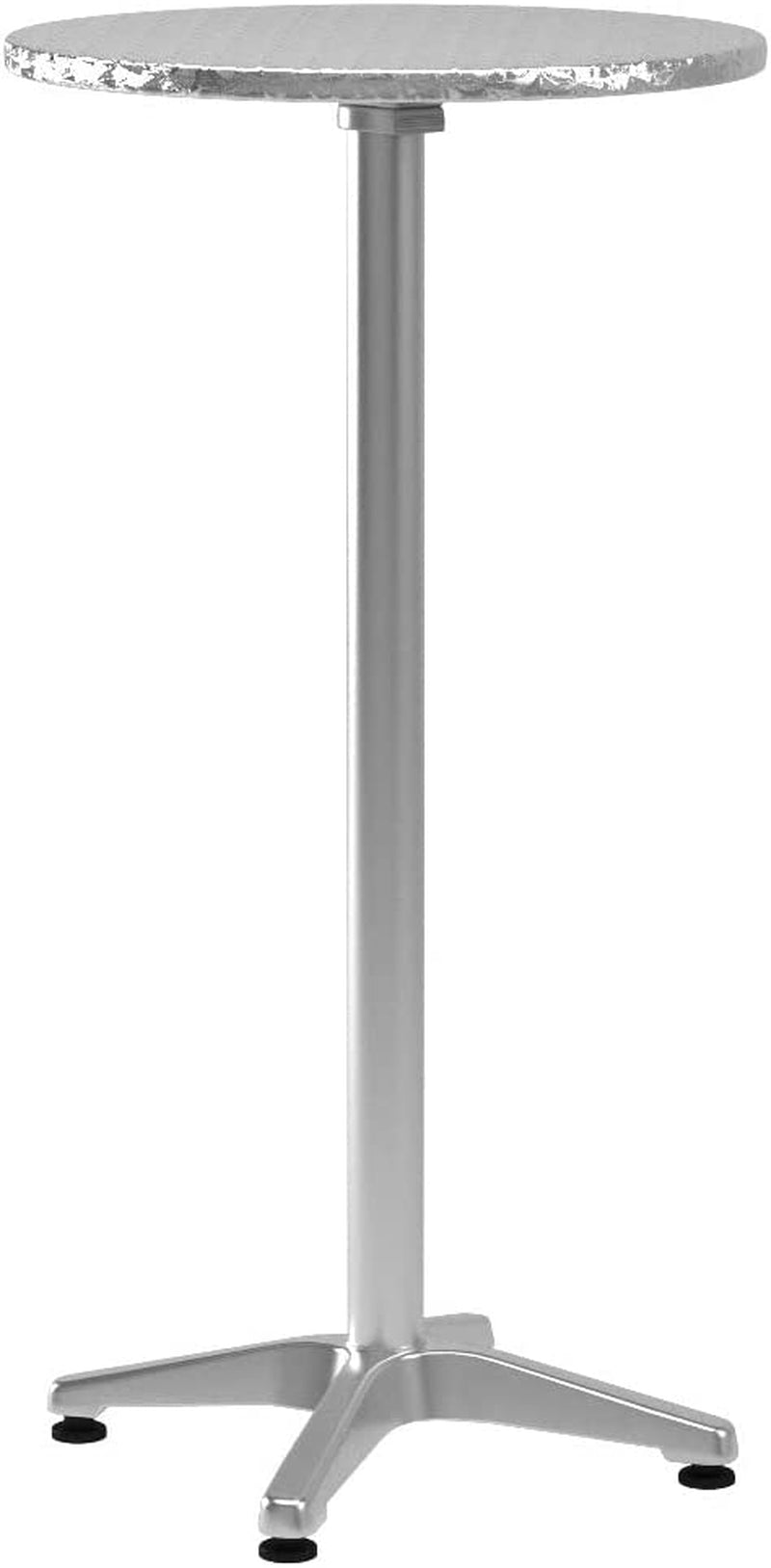 23.25" round Aluminum Indoor-Outdoor Bar Height Table with Flip-Up Table