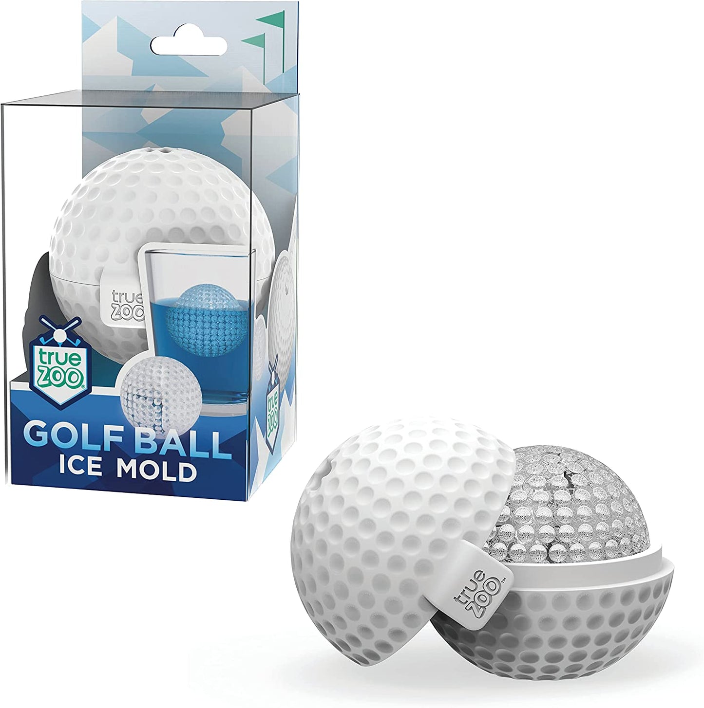 Baseball Ice Mold, Silicone Ice Sphere Mold, Novelty Ice Maker, Set of 1, White, Dishwasher Safe, Ice Cube Tray