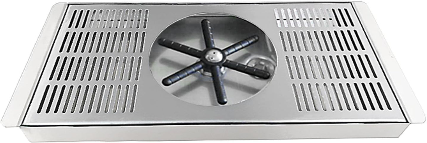 Pitcher Rinser Cup Washer Glass Cleaning Rinser with Side Sprays, Drain and Drip Tray for Bar Coffee Shop (10.4×6.5×2.6")