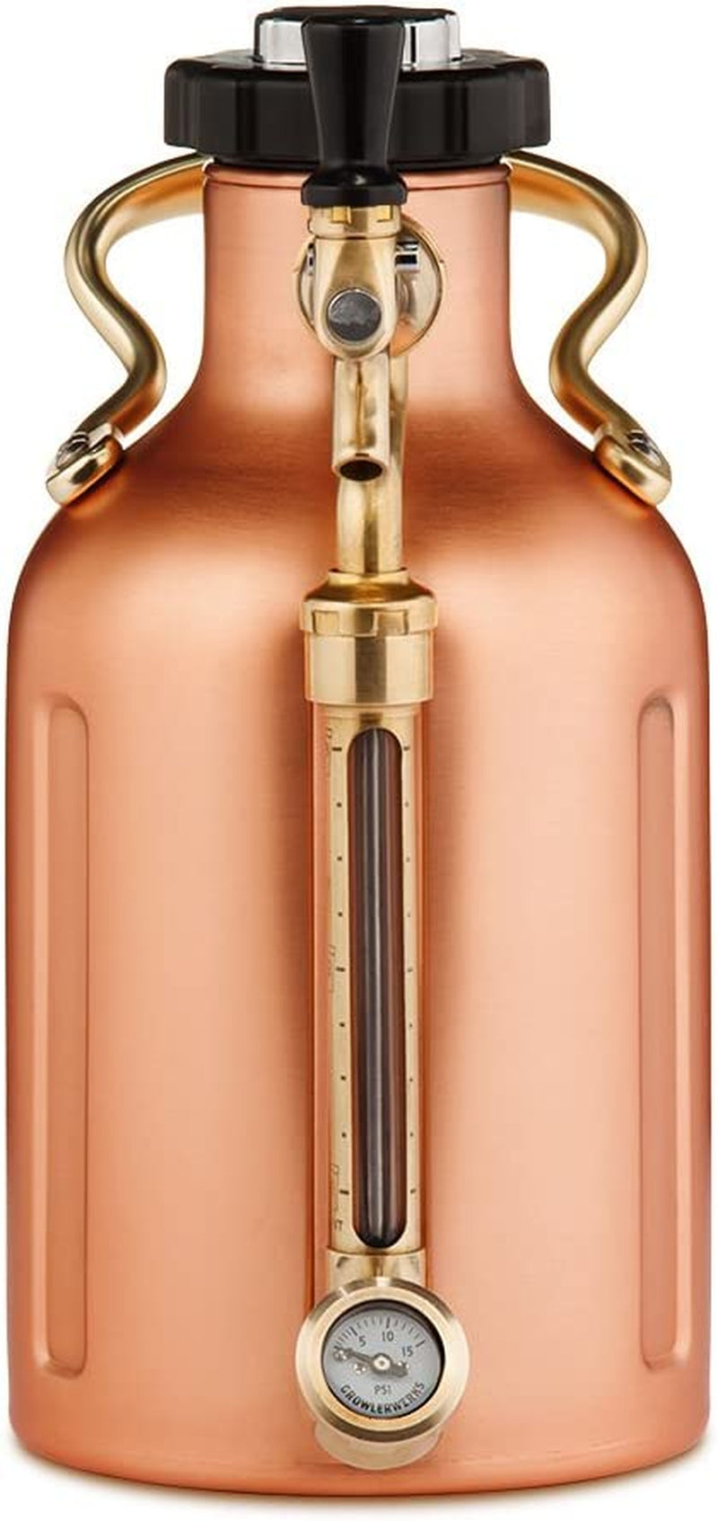 Ukeg Carbonated Growler-Great Gift for Beer Lovers, 64 Oz, Copper