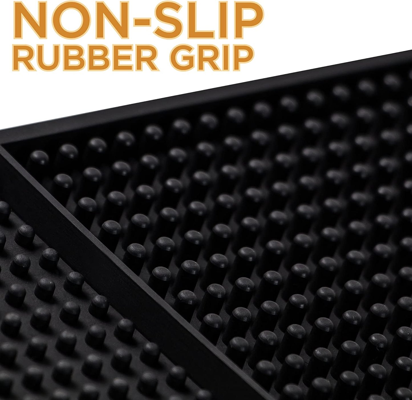 Rubber Bar Top Spill Mat (1) - 24" X 4" Heavy Duty Non-Slip Professional Bartender Accessories - Essential Business Supplies for Cocktail Drink Mixing, Industrial & Home Kitchen