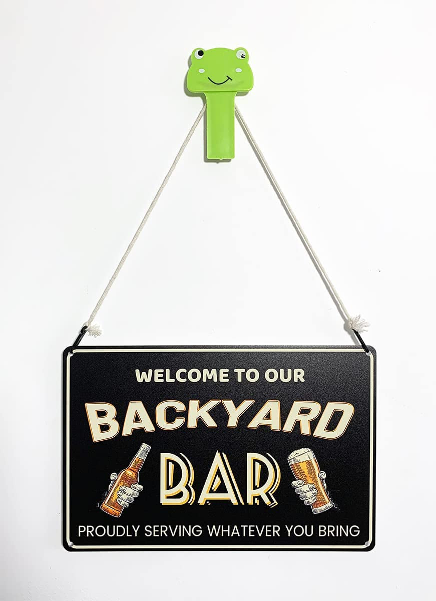 Welcome to Our Backyard Bar Sign for Home Patio Garden Outdoor Wall Decor 12" * 8" (107)